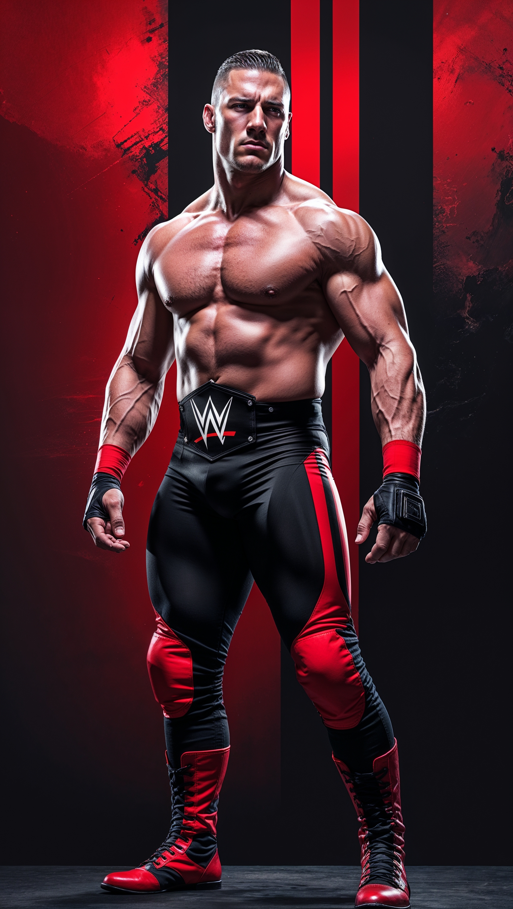 Cody Rhodes wallpaper with red and black color scheme