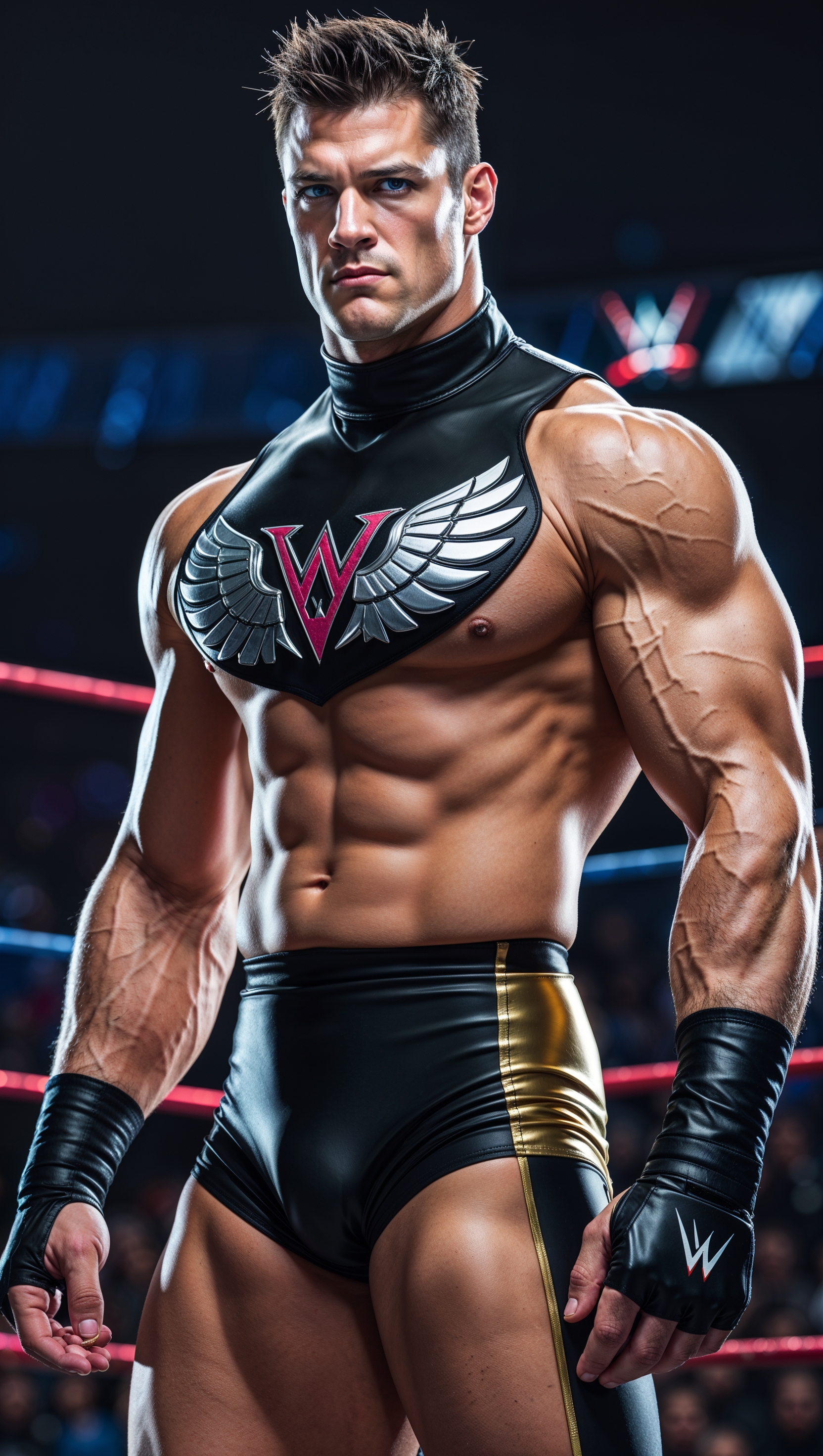 Cody Rhodes in classic wrestling gear with his personal logo