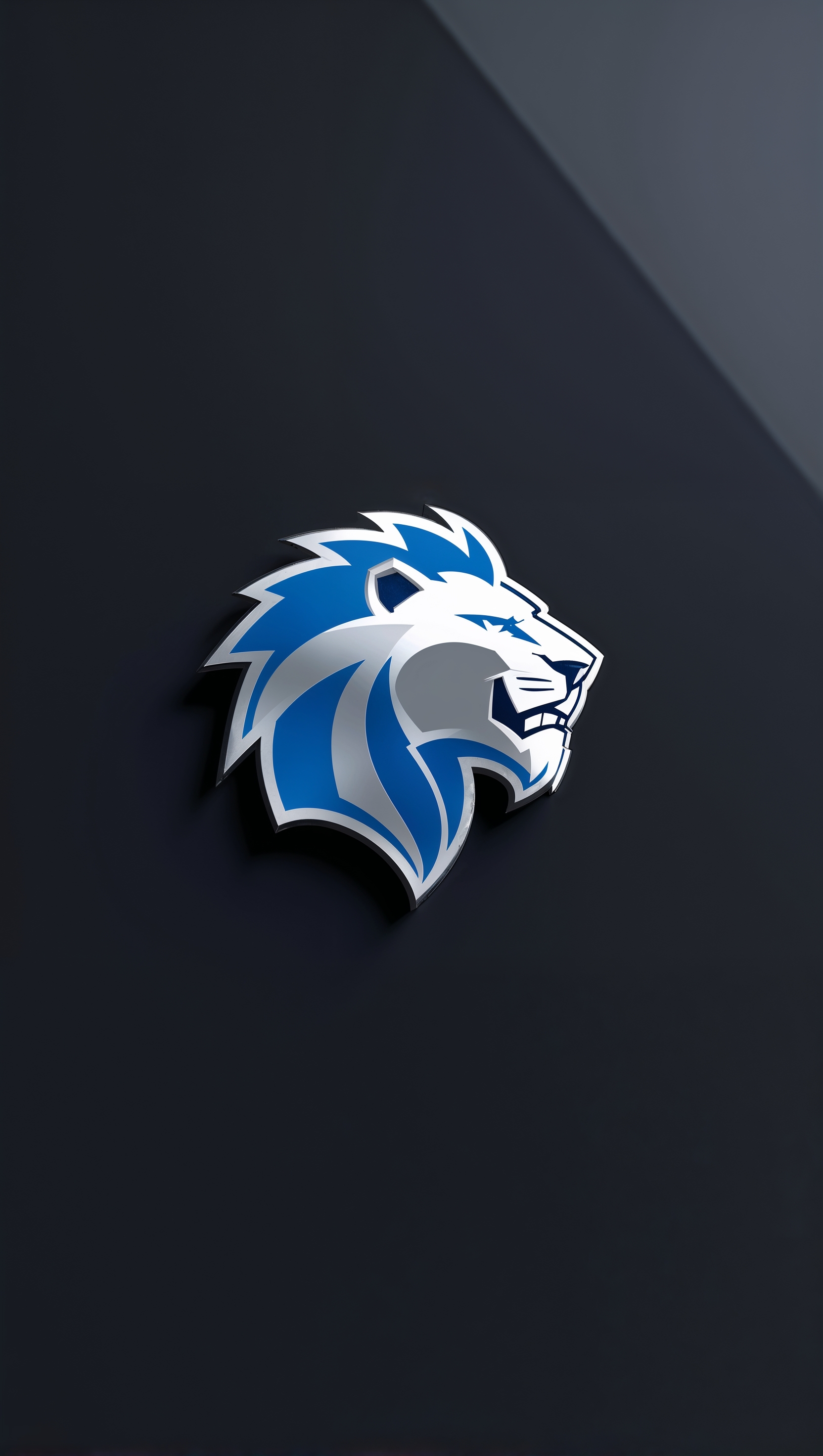 Minimal Detroit Lions logo on a black background