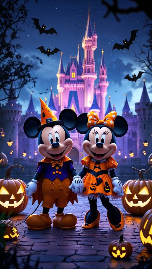 Disney Halloween iPhone Wallpaper 2025
