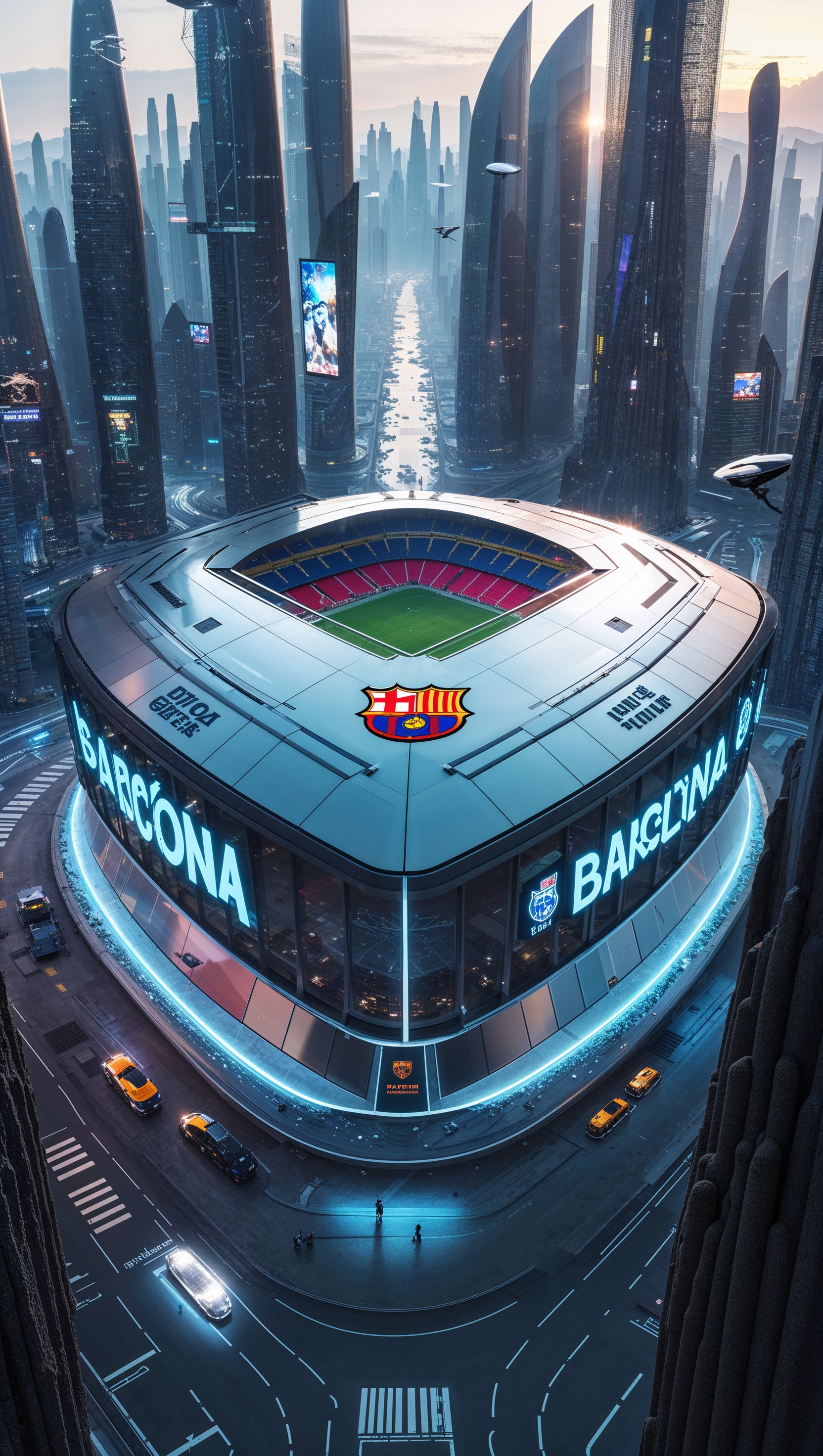 Barça in the future, sci-fi design
