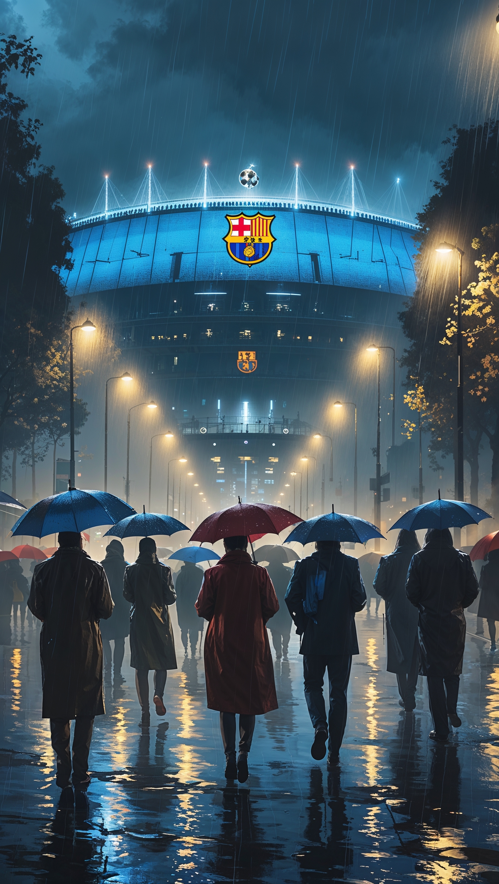 Barça in the rain, cinematic design