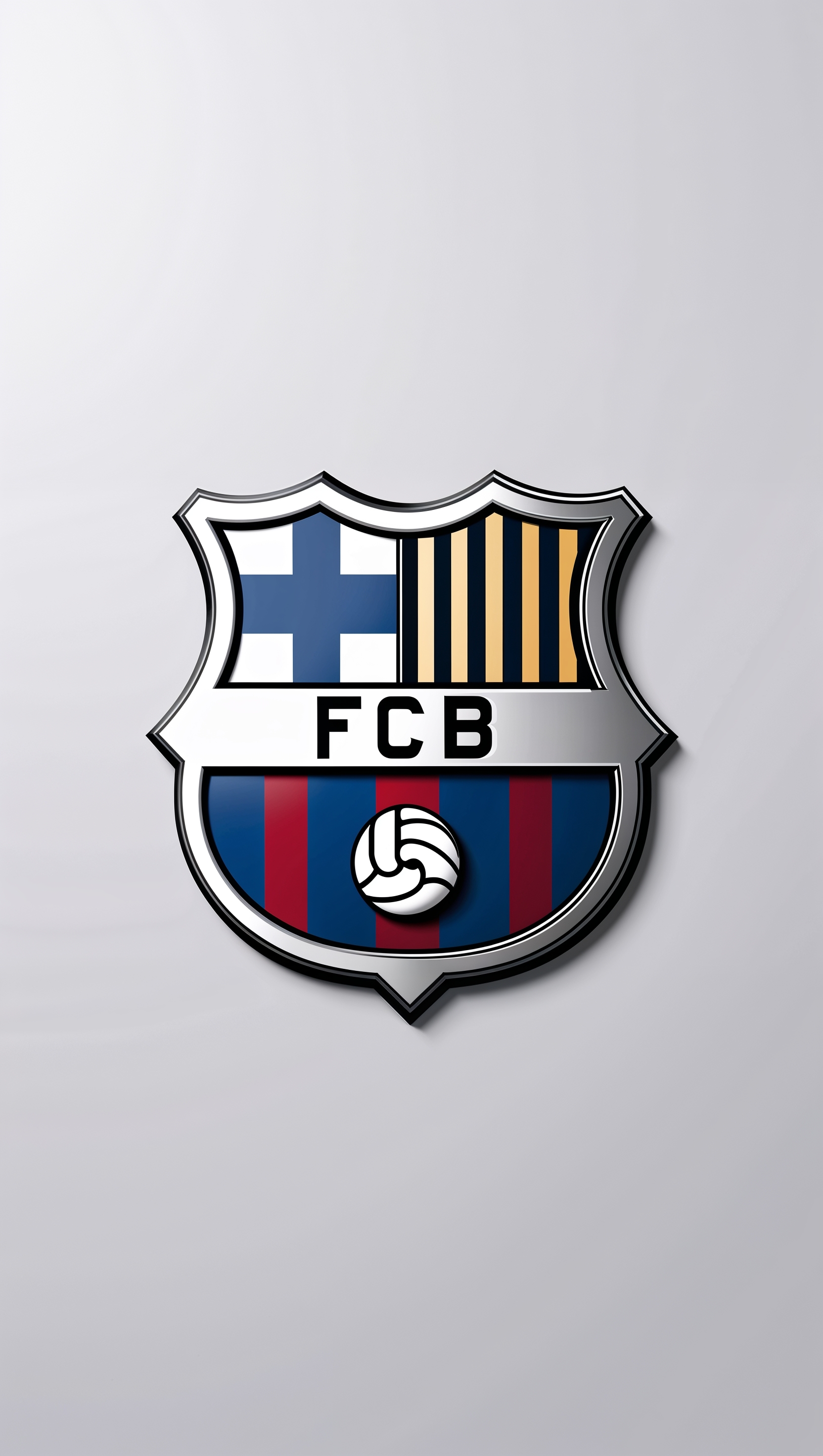 Minimalist design of FC Barcelona logo for iPhone wallpaper