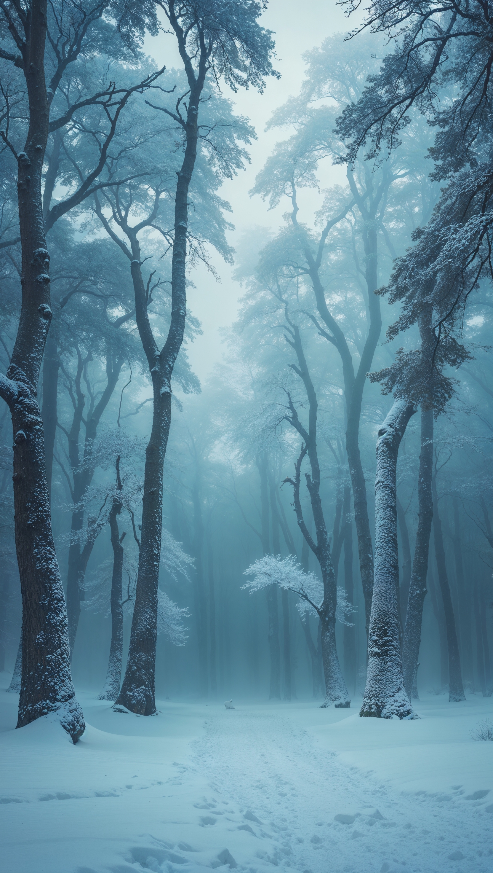 Snow-covered forests of Northern Westeros, iPhone wallpaper