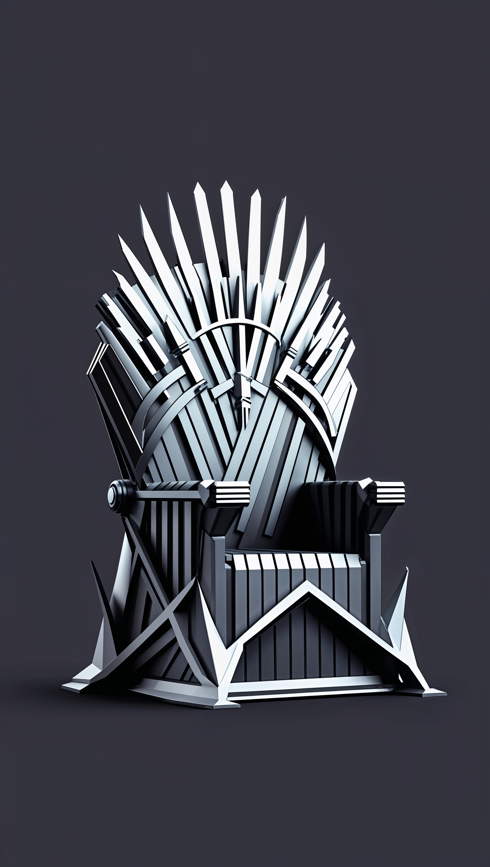 Minimalist Iron Throne icon, iPhone wallpaper