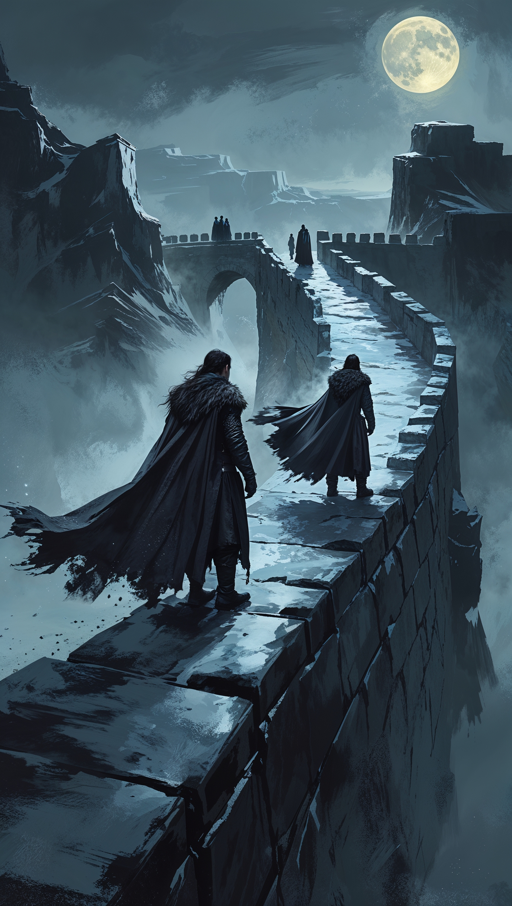 The Night's Watch on the icy Wall, iPhone wallpaper