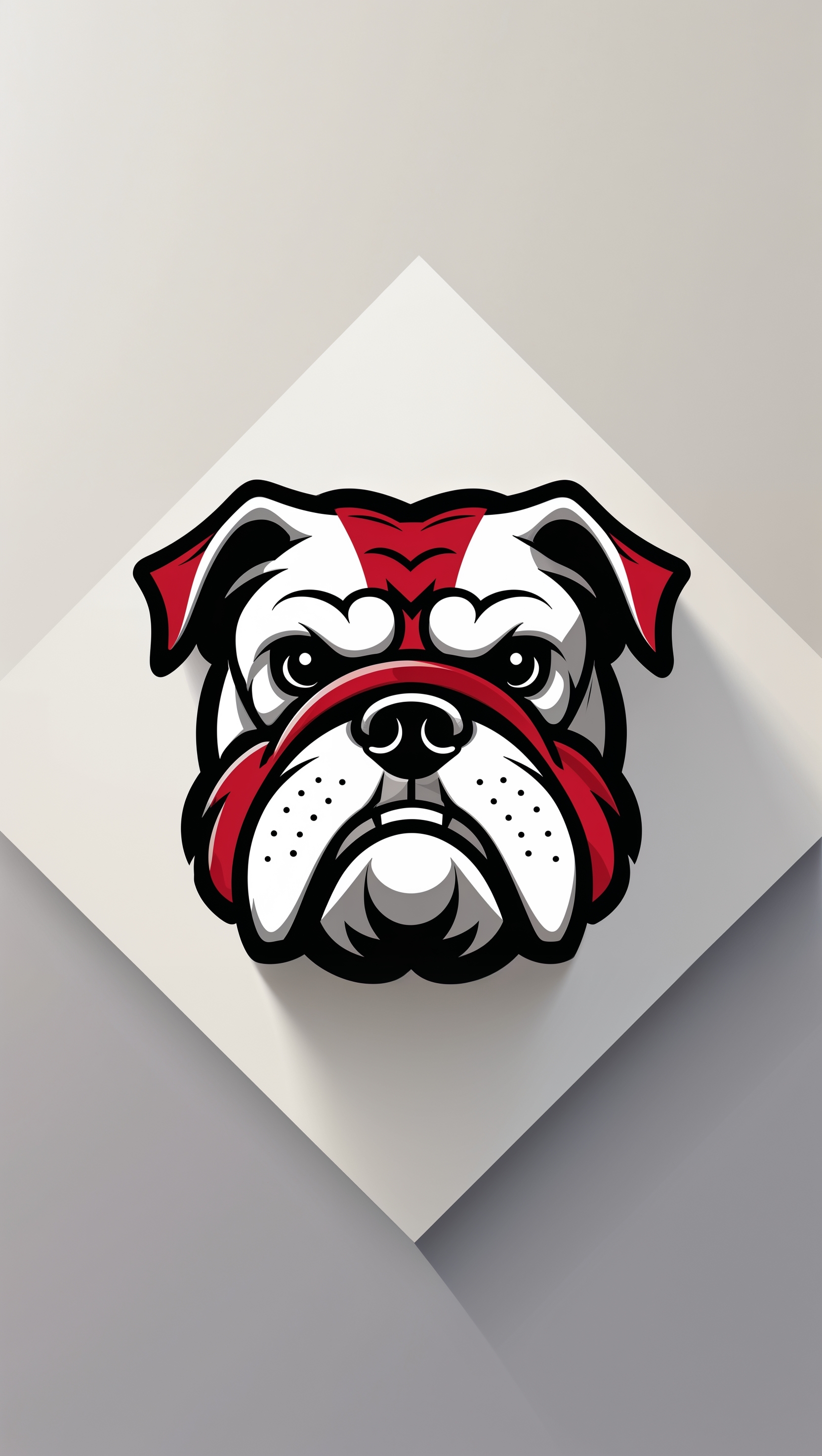 Minimal iPhone wallpaper with Georgia Bulldog emblem