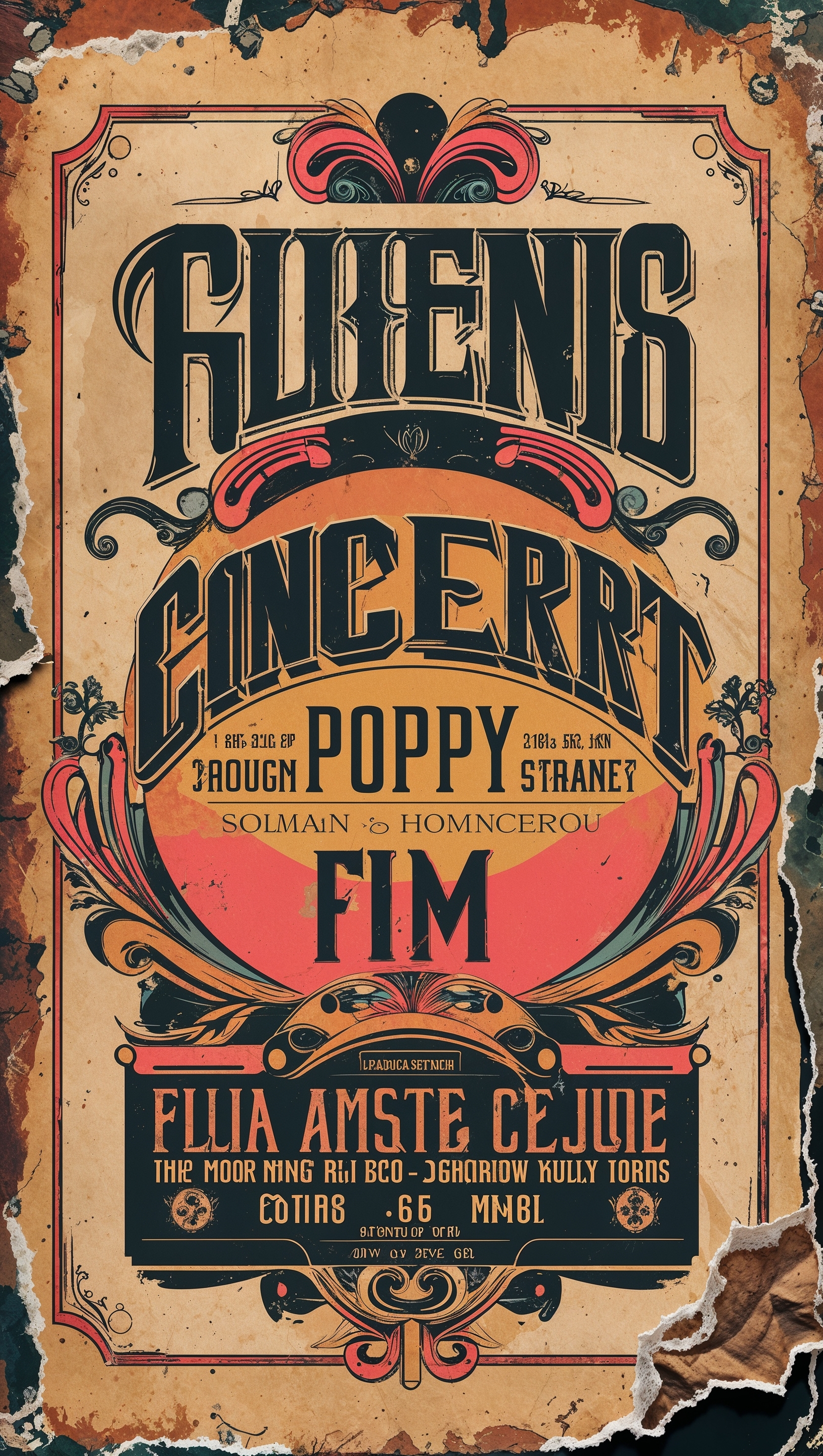 Vintage concert poster design