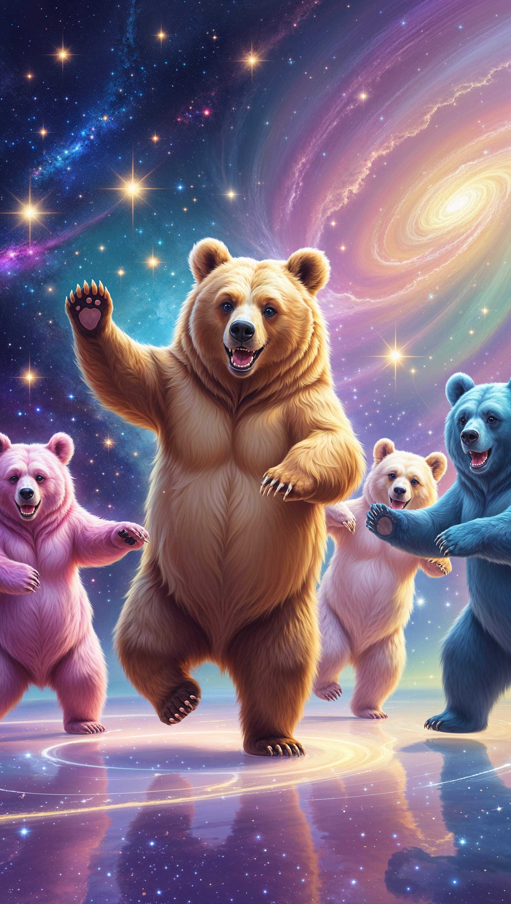 Dancing bears in a cosmic background
