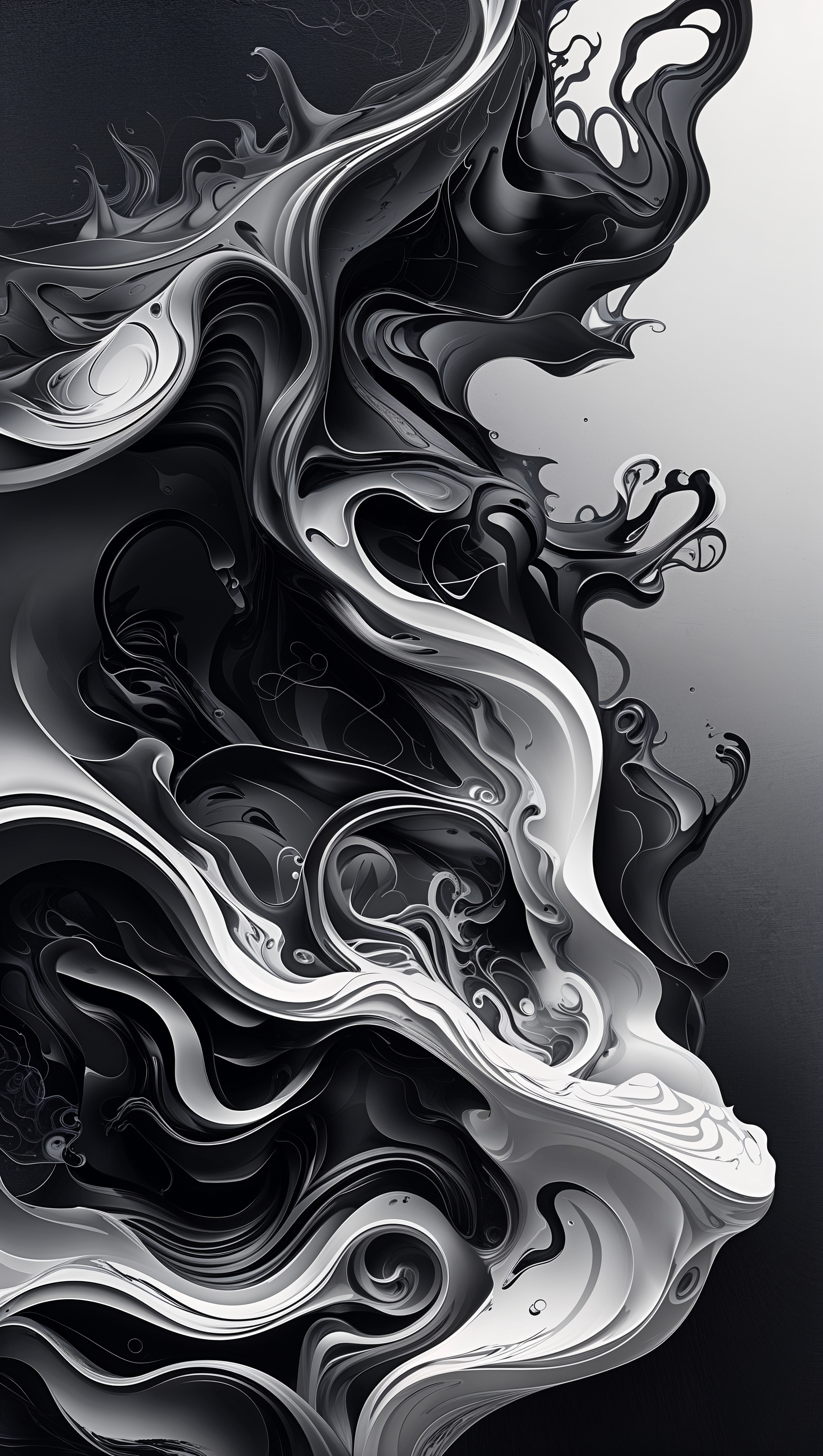 High contrast black and white guts wallpaper, artistic iPhone background