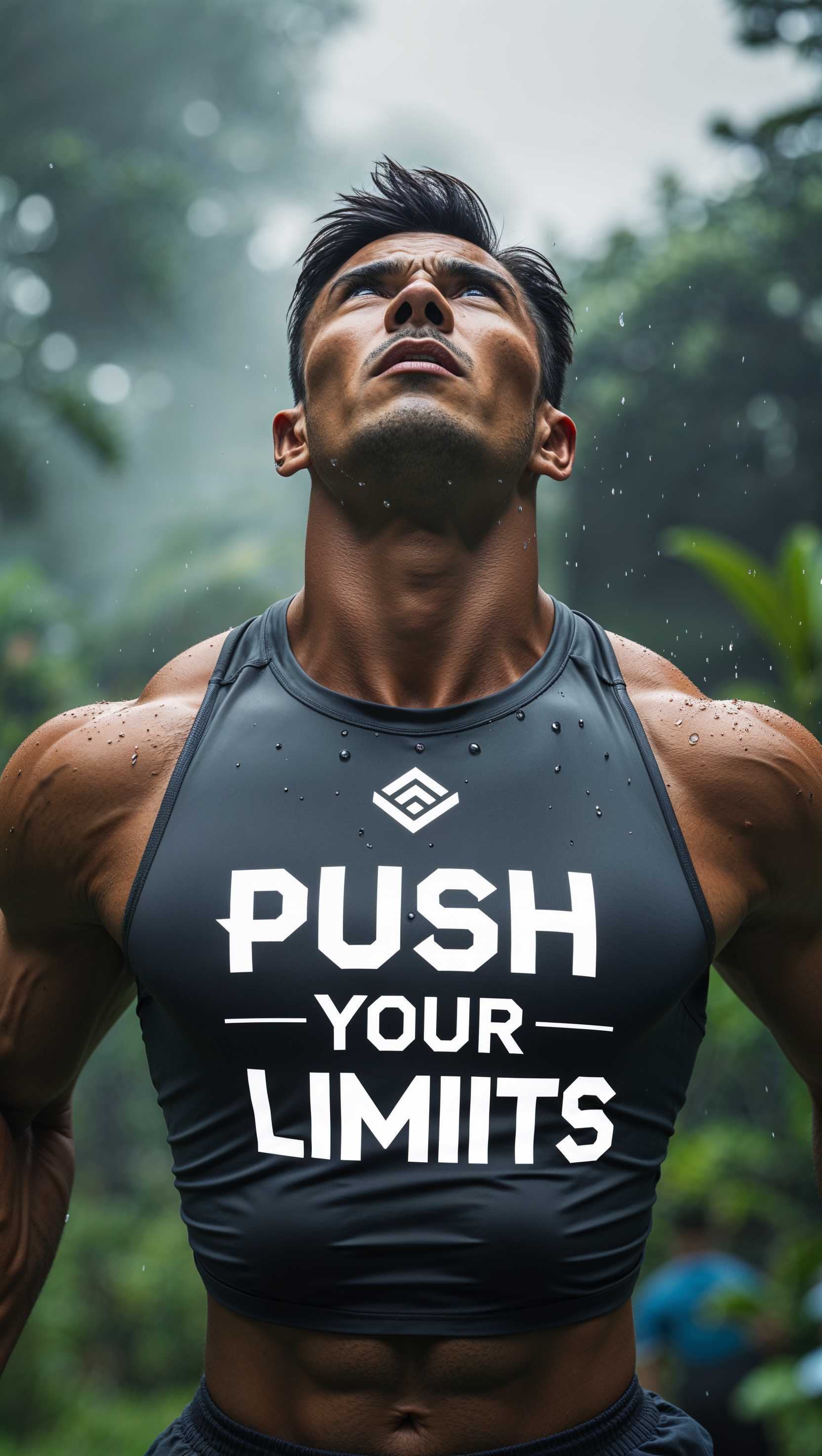 An outdoor workout with the text "Push Your Limits