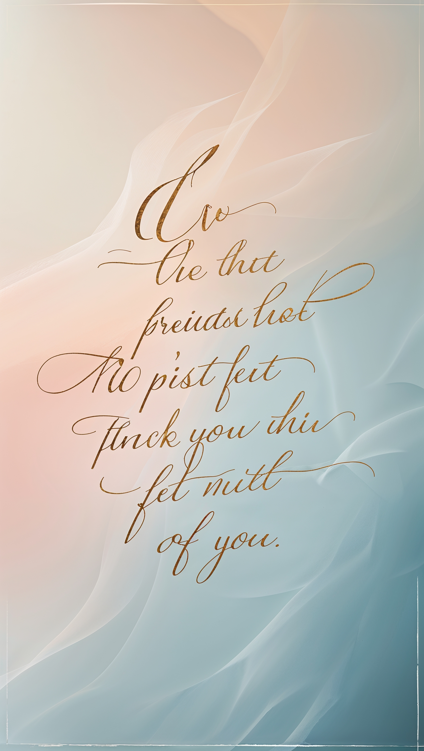 Inspirational quote in a beautiful script, pastel background – happiness iPhone wallpaper