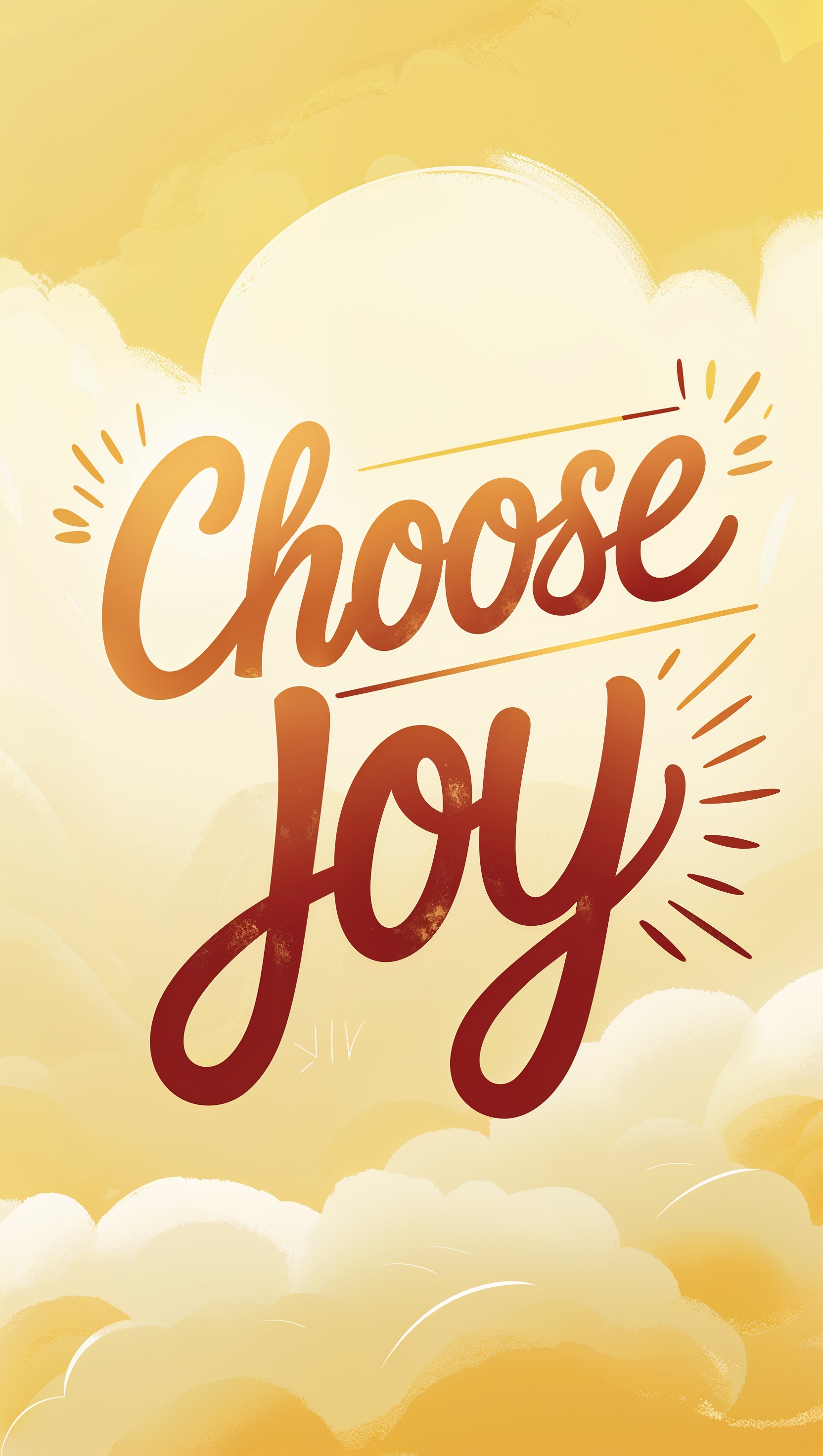 Choose Joy” typography with sunshine background – happiness iPhone wallpaper