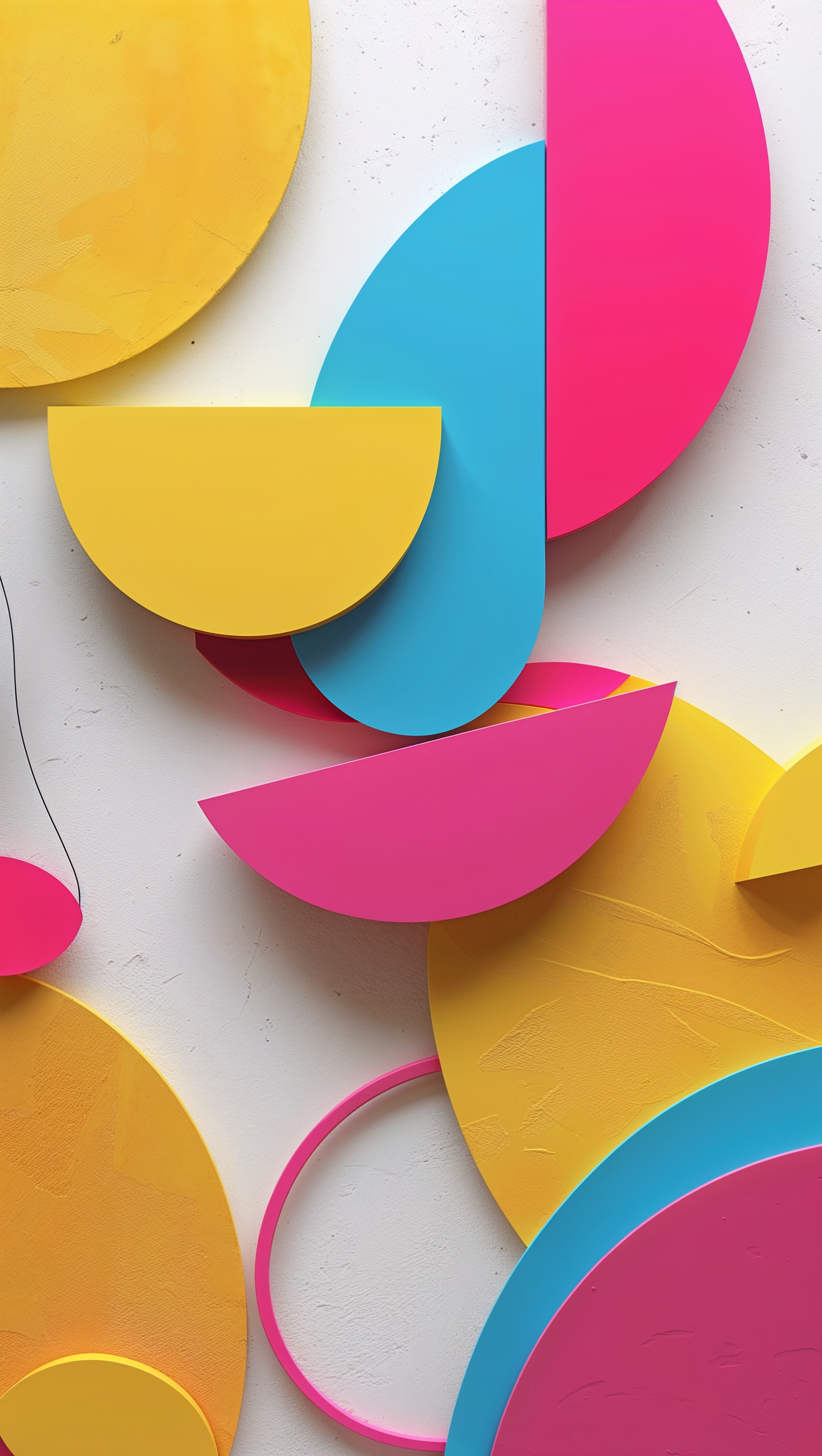 Bright abstract shapes with cheerful colors – happiness iPhone wallpaper