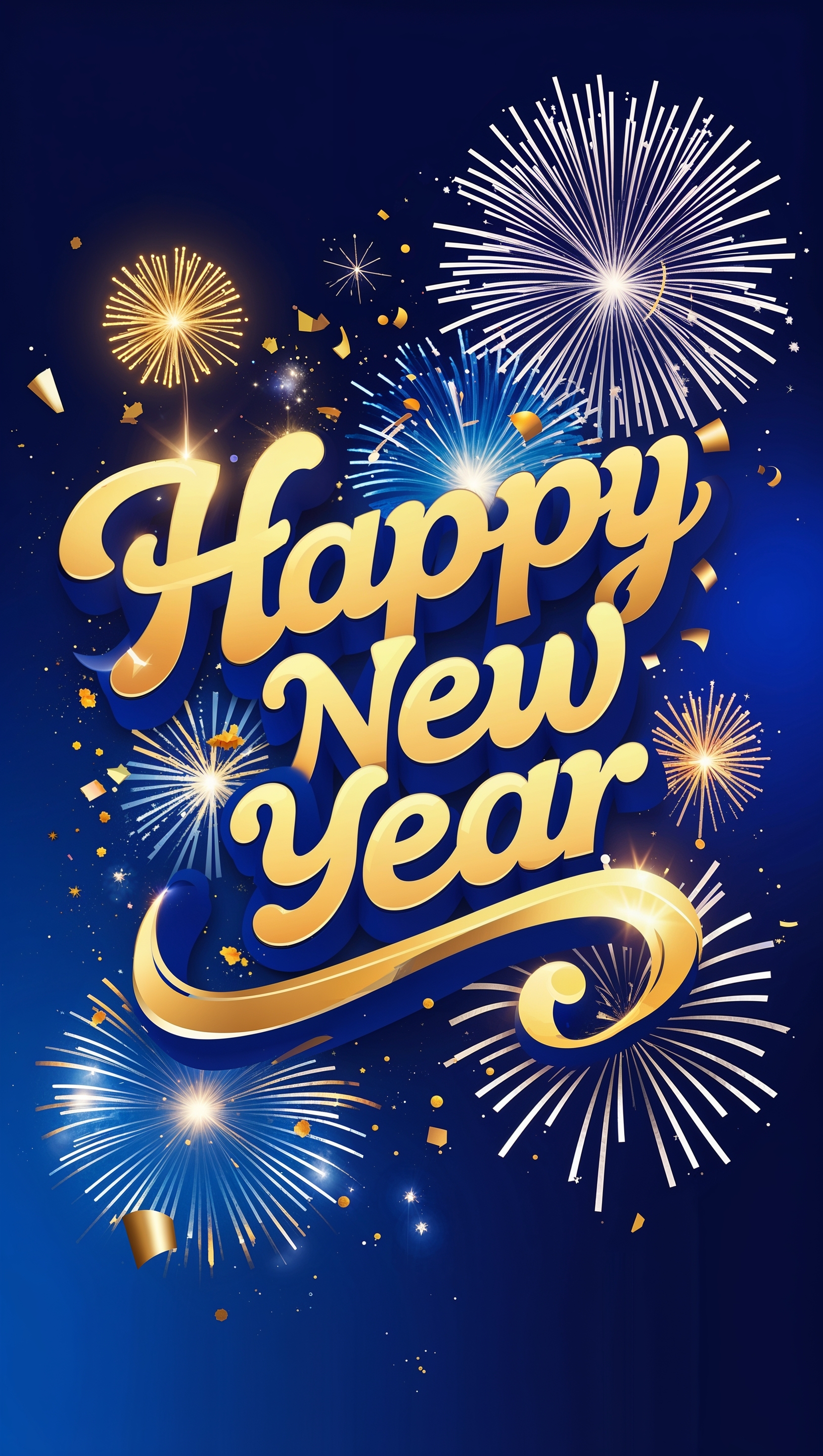 Modern New Year wallpaper with bright and dynamic colors for iPhone