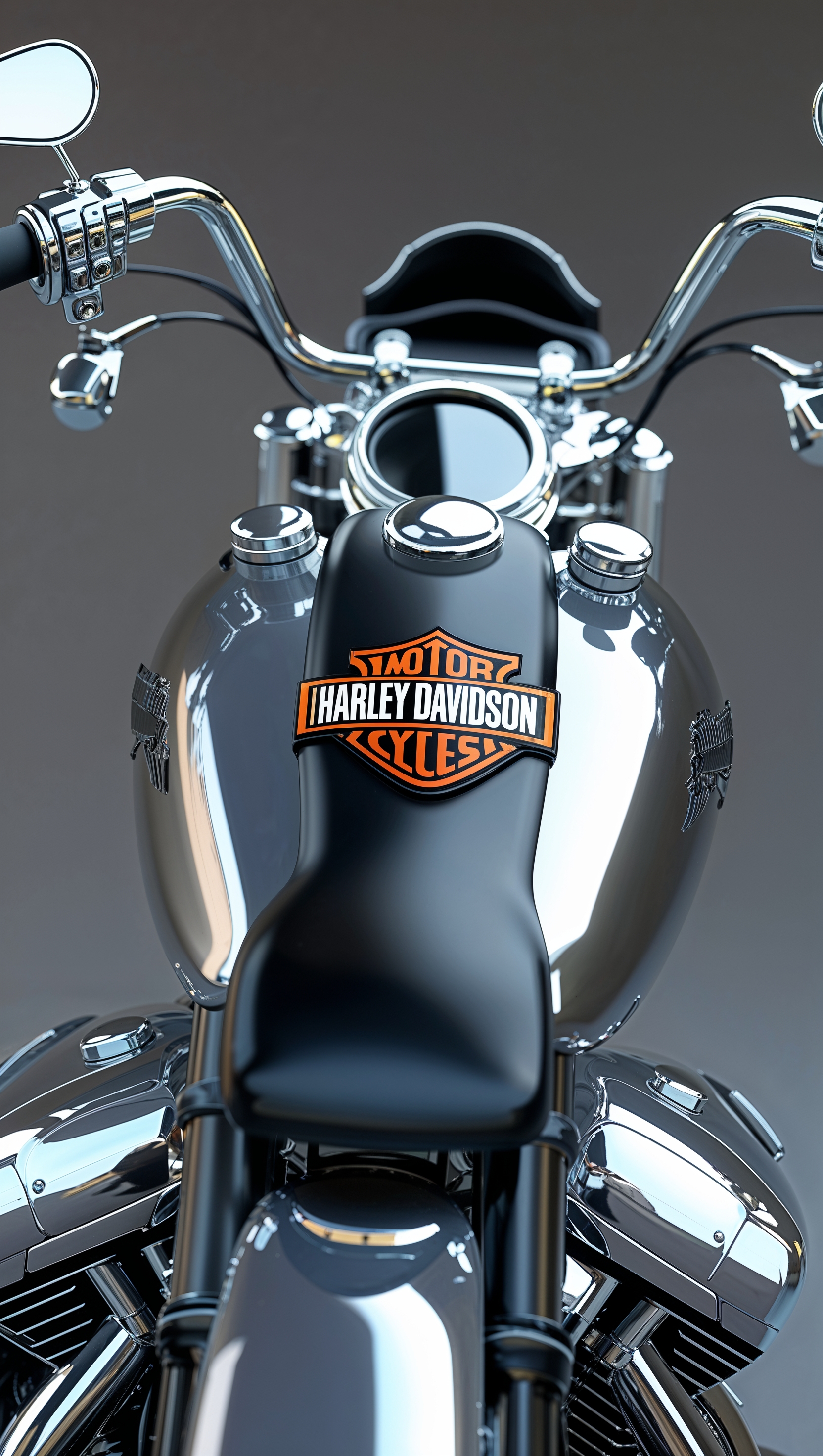 Realistic 3D rendering of Harley Davidson
