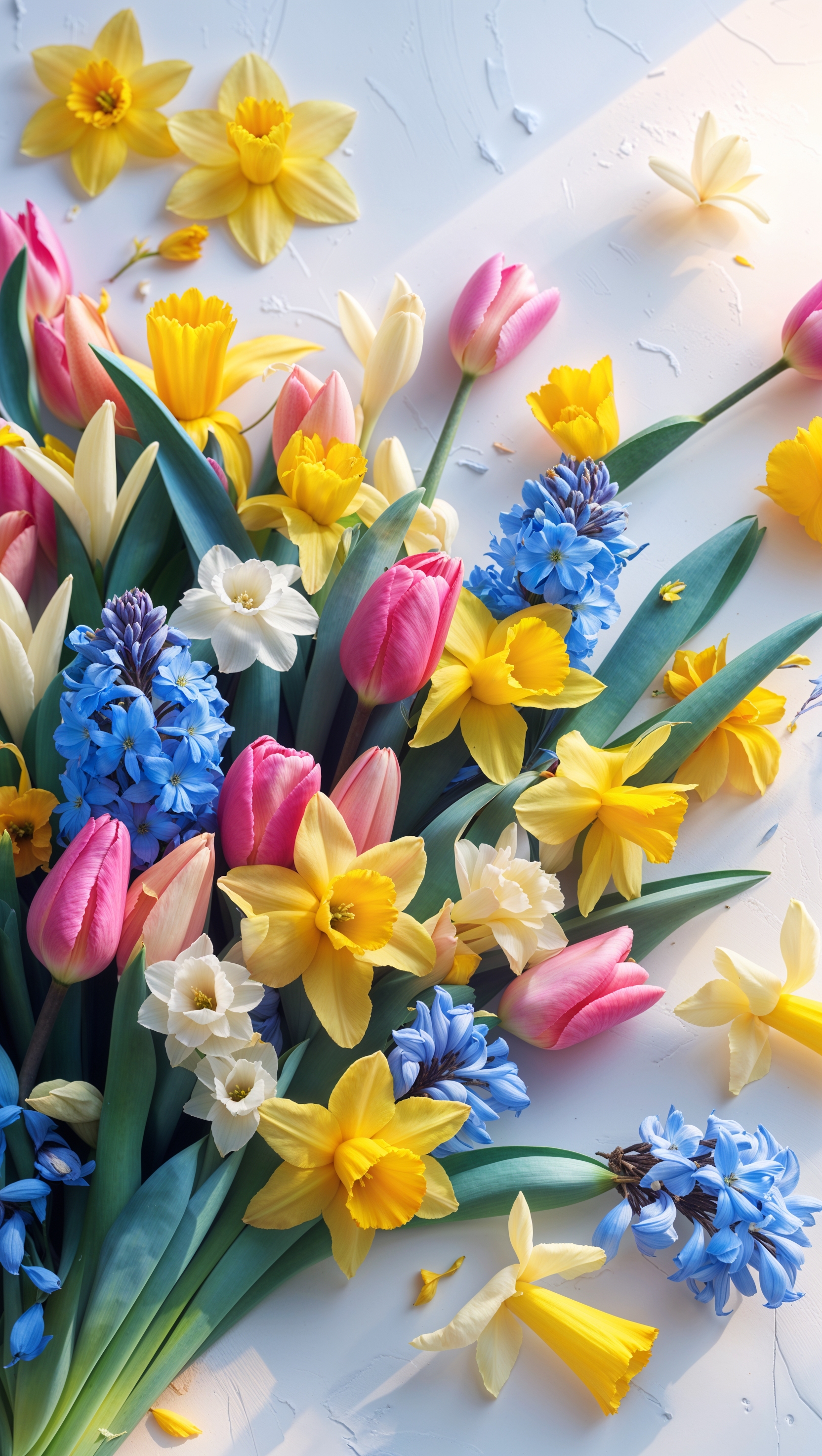 iPhone 11 Pro Max wallpaper with colorful spring flowers