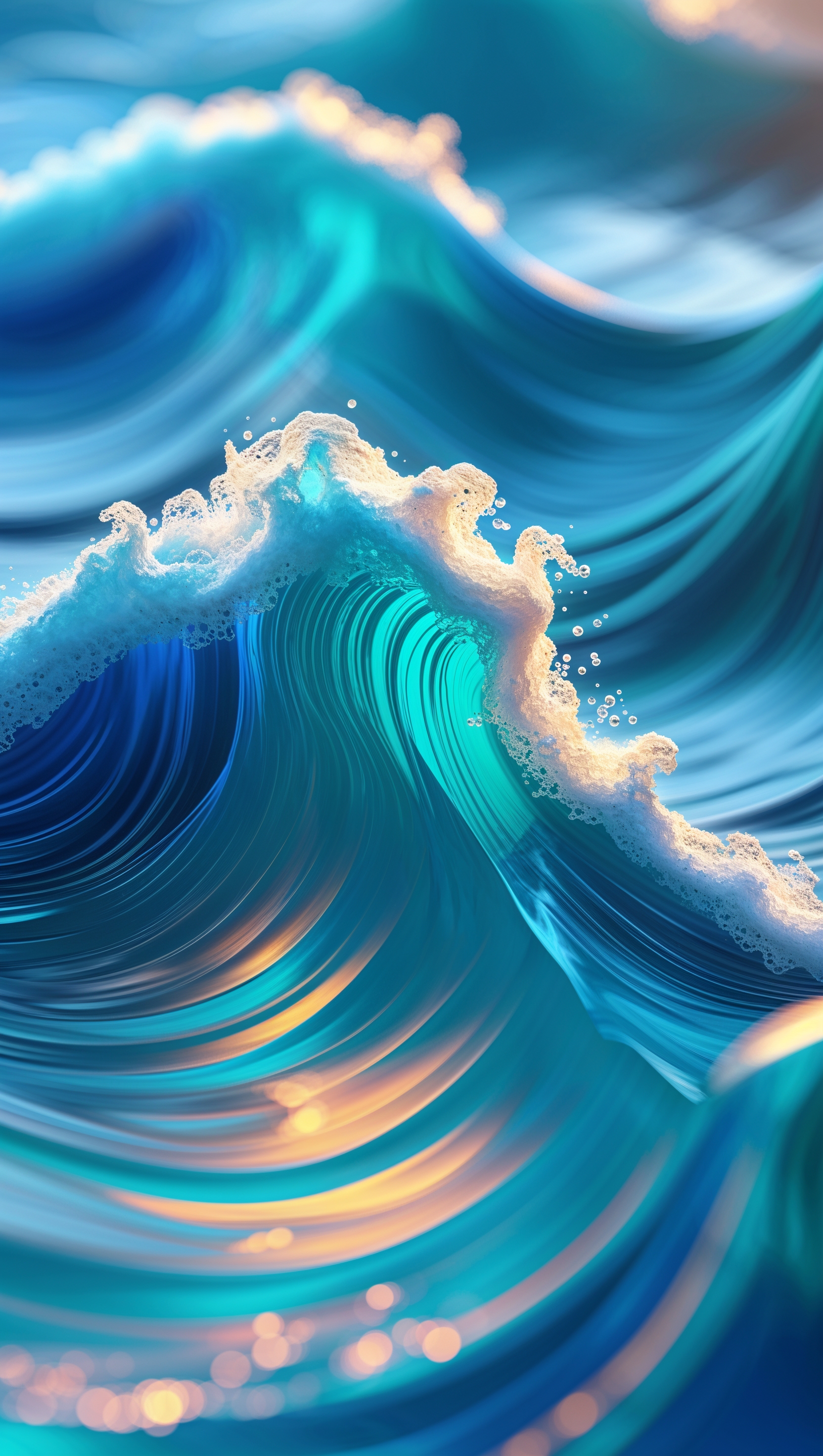 iPhone 11 Pro Max wallpaper with colorful water waves