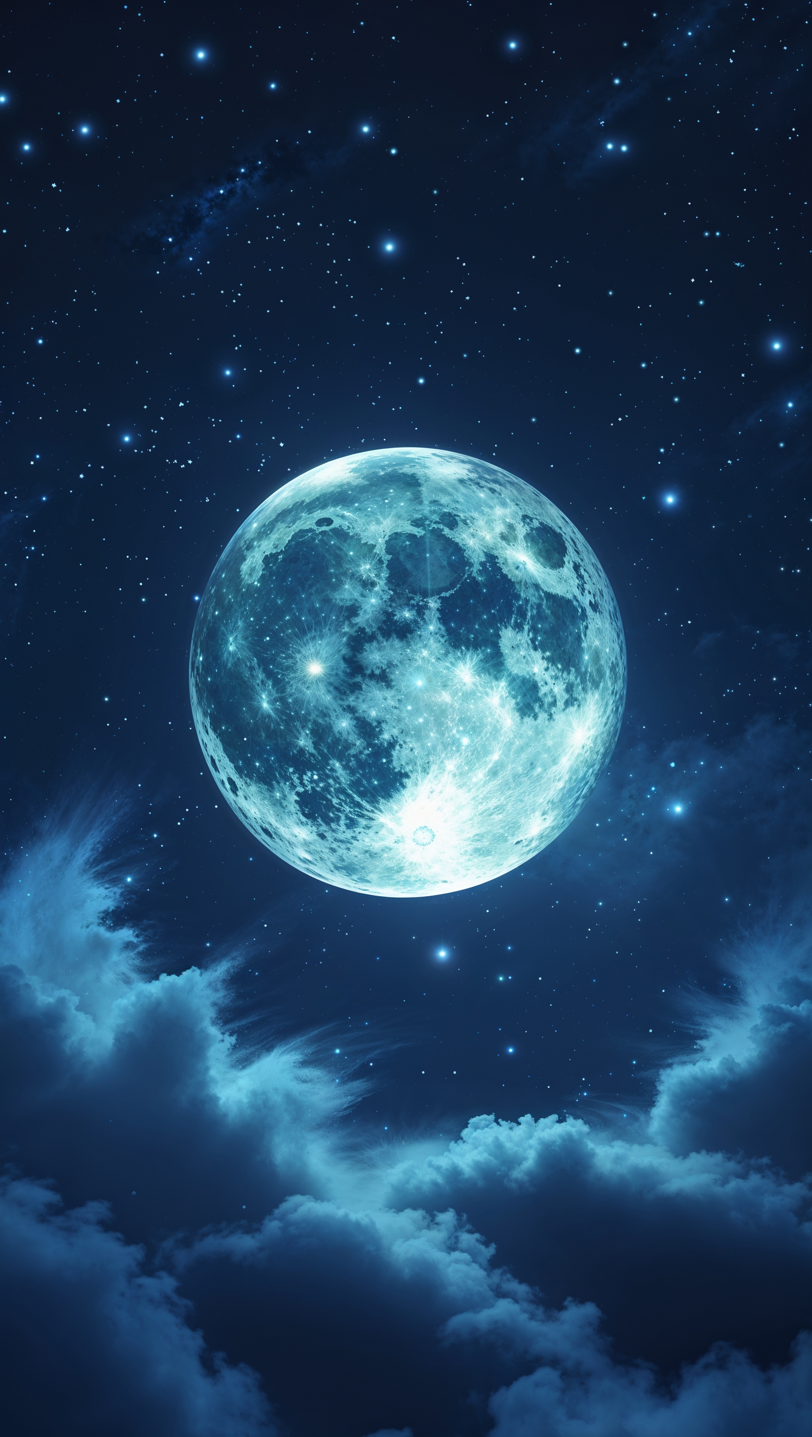 iPhone 11 Pro Max wallpaper showing night sky with full moon