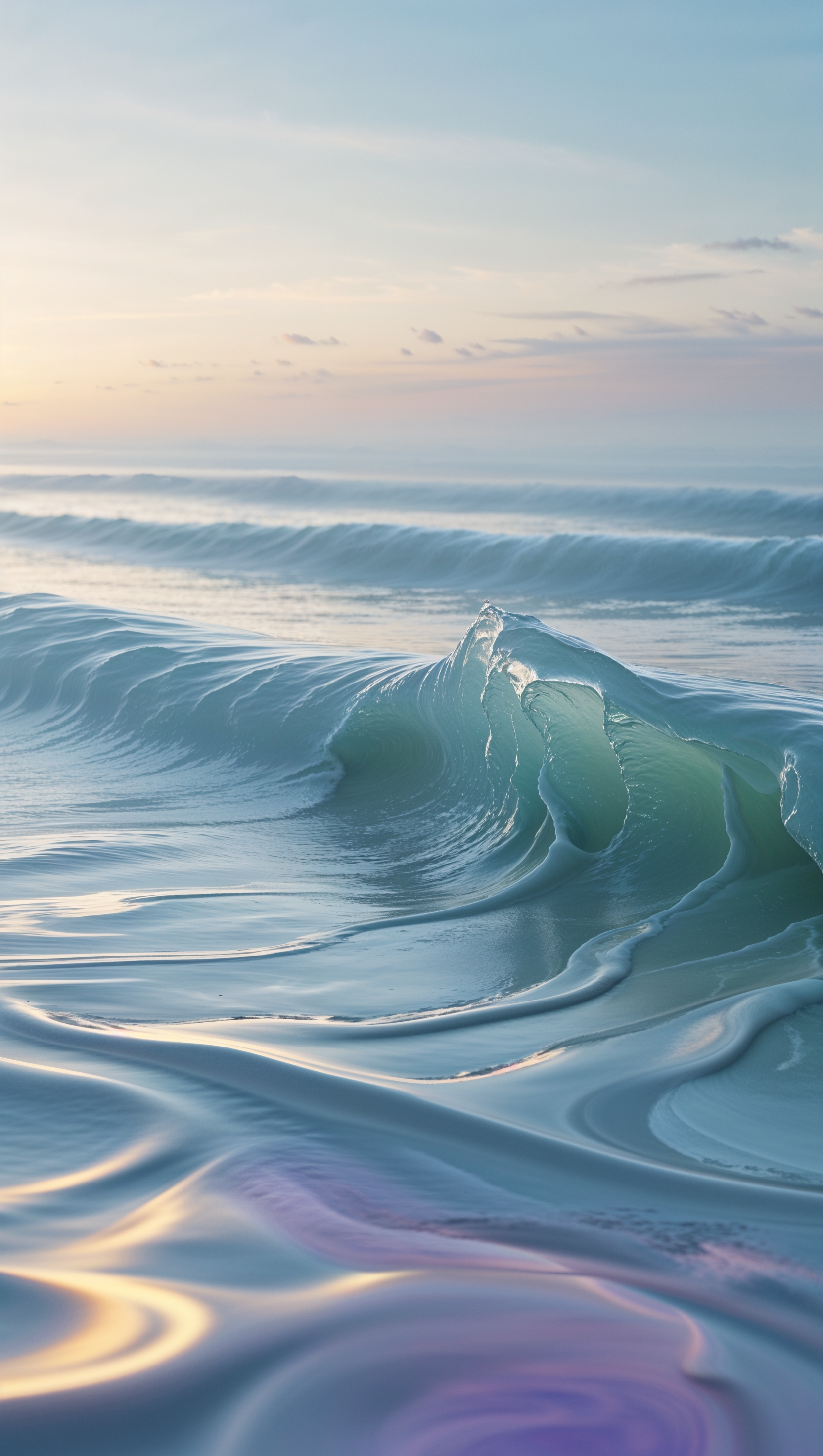 iPhone 11 Pro Max wallpaper showing calm sea waves