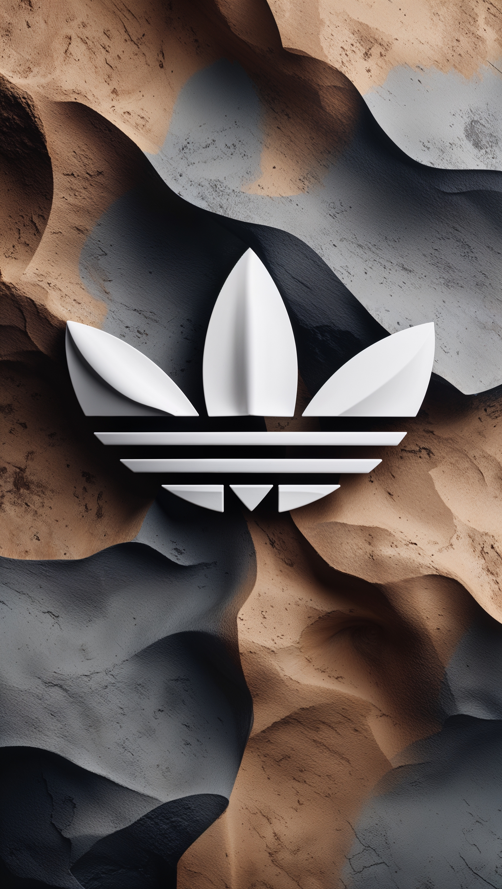 Design an iPhone wallpaper combining the Adidas logo with a textured background