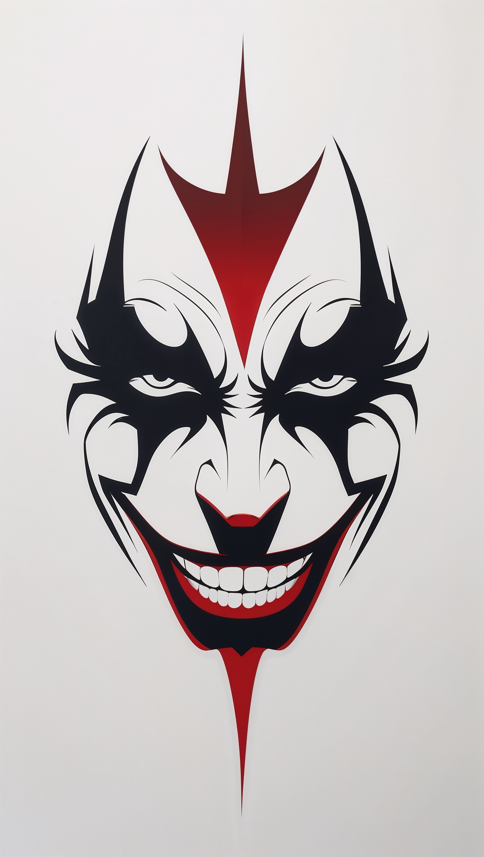 Minimal art design of Joker’s face