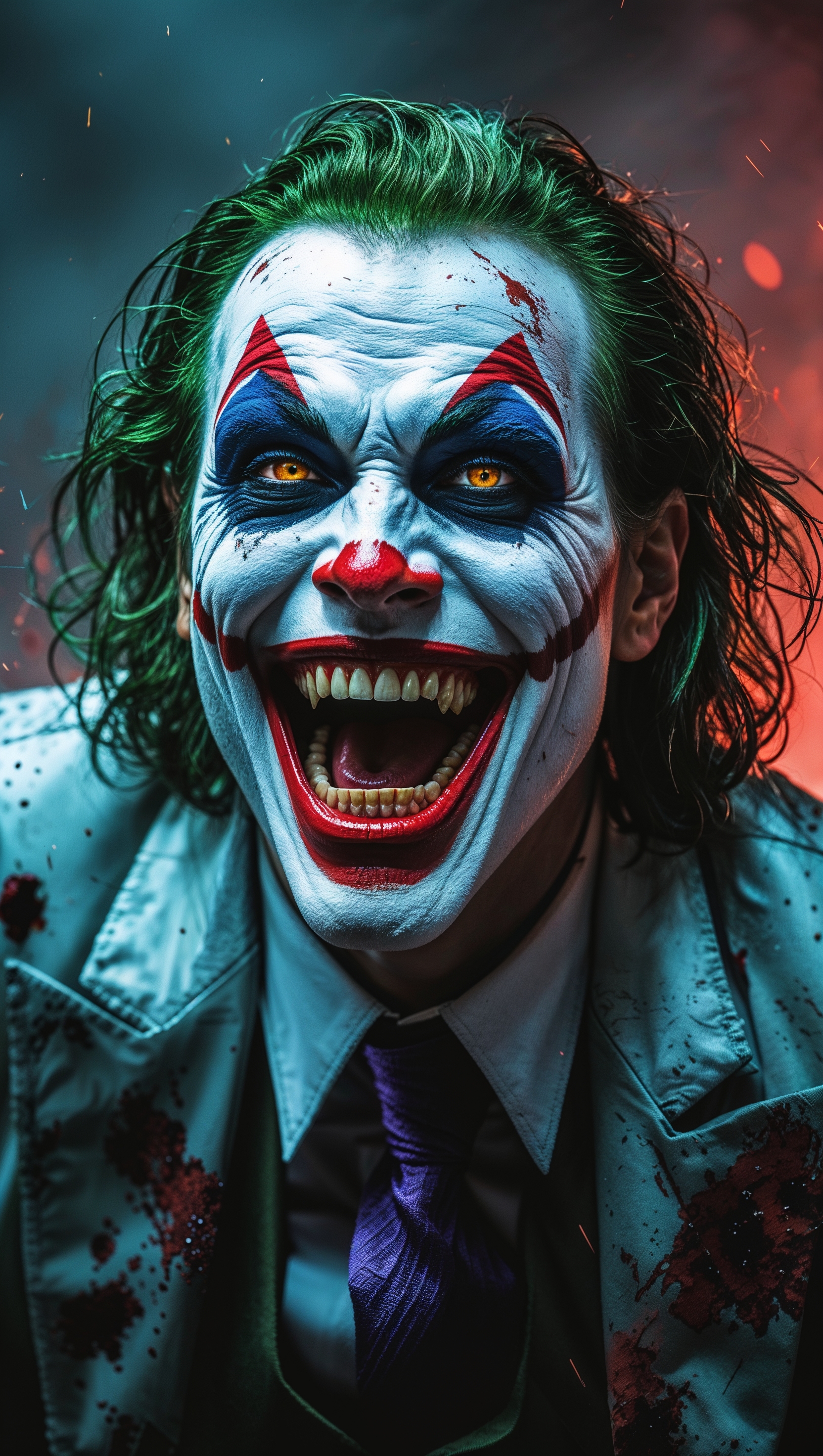 Joker laughing with full makeup
