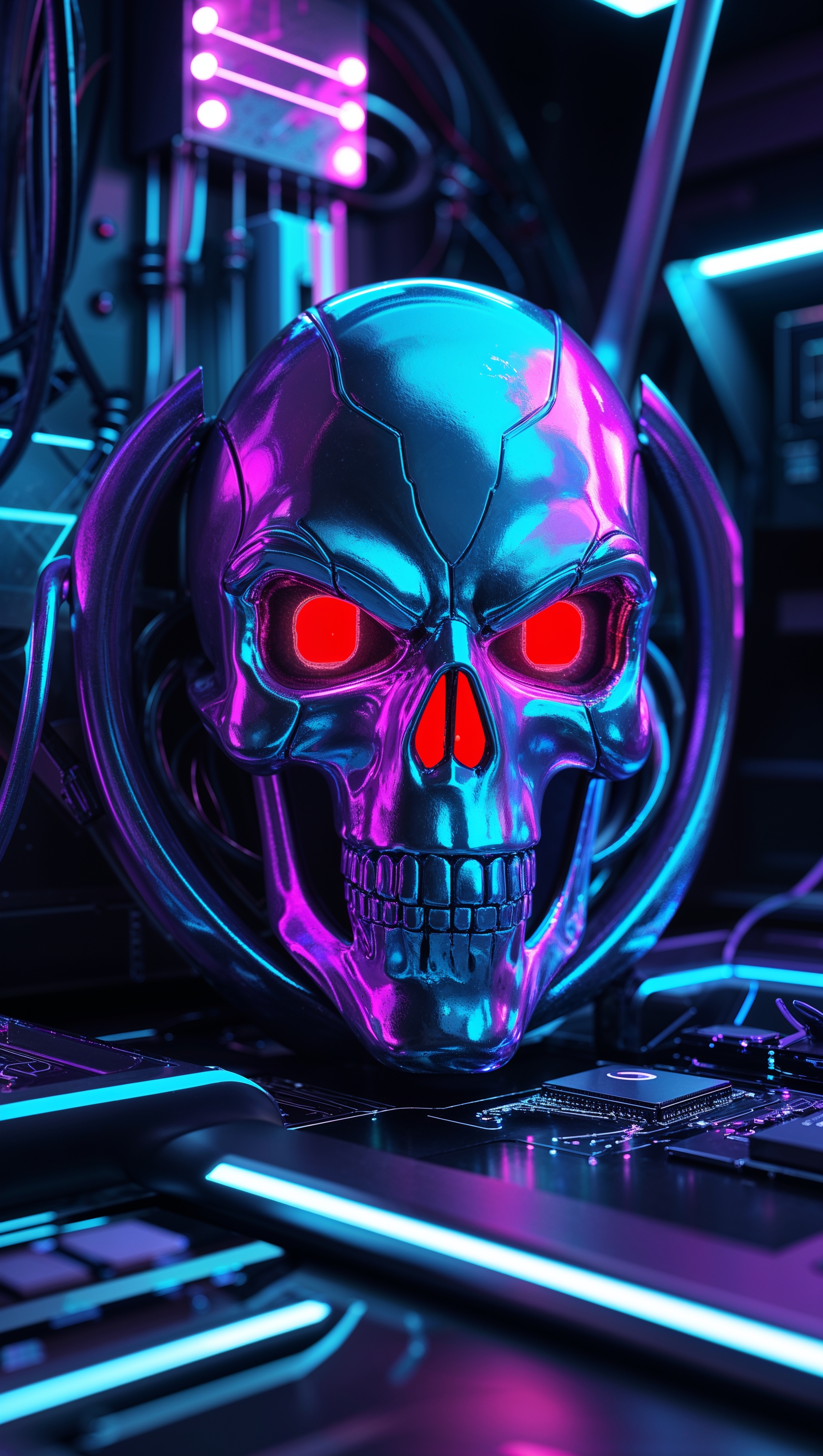 3D render of Kali Linux logo in tech scene