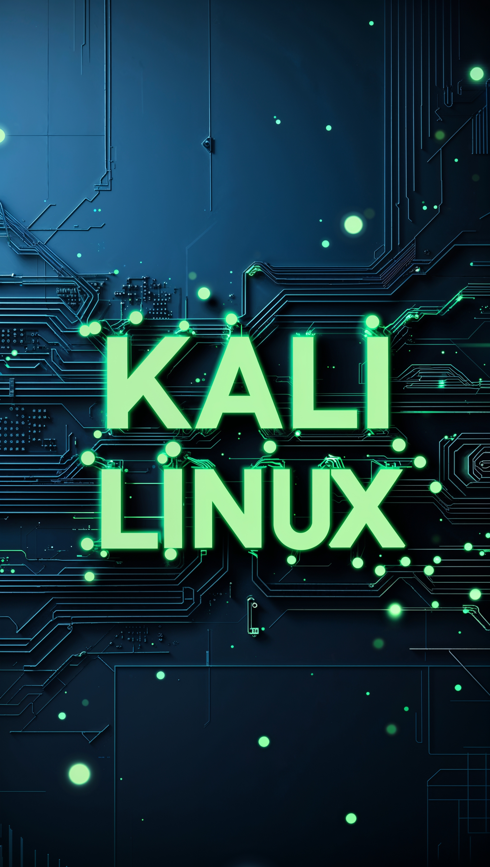 Cyber graphic with Kali Linux text for wallpaper