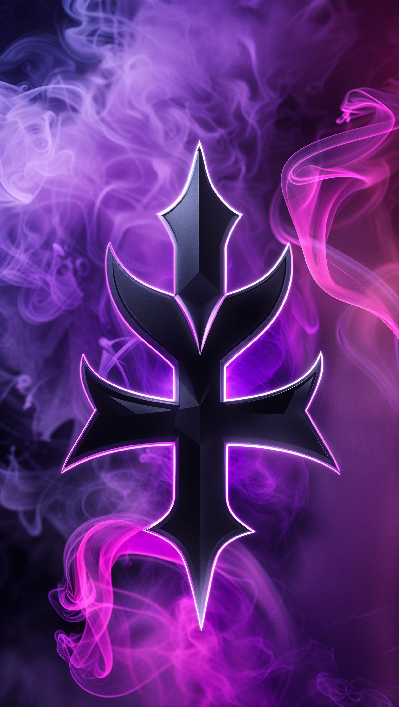 Kali logo on purple digital smoke backdrop