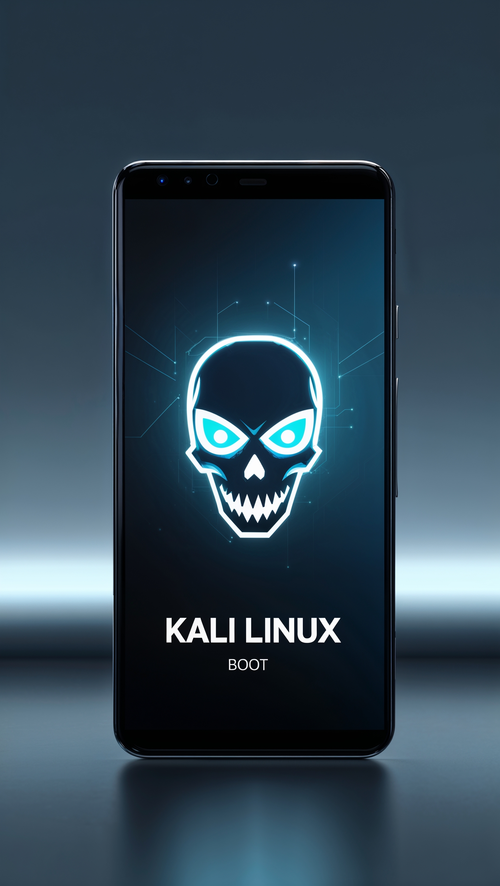 Kali Linux booting on an Android phone screen