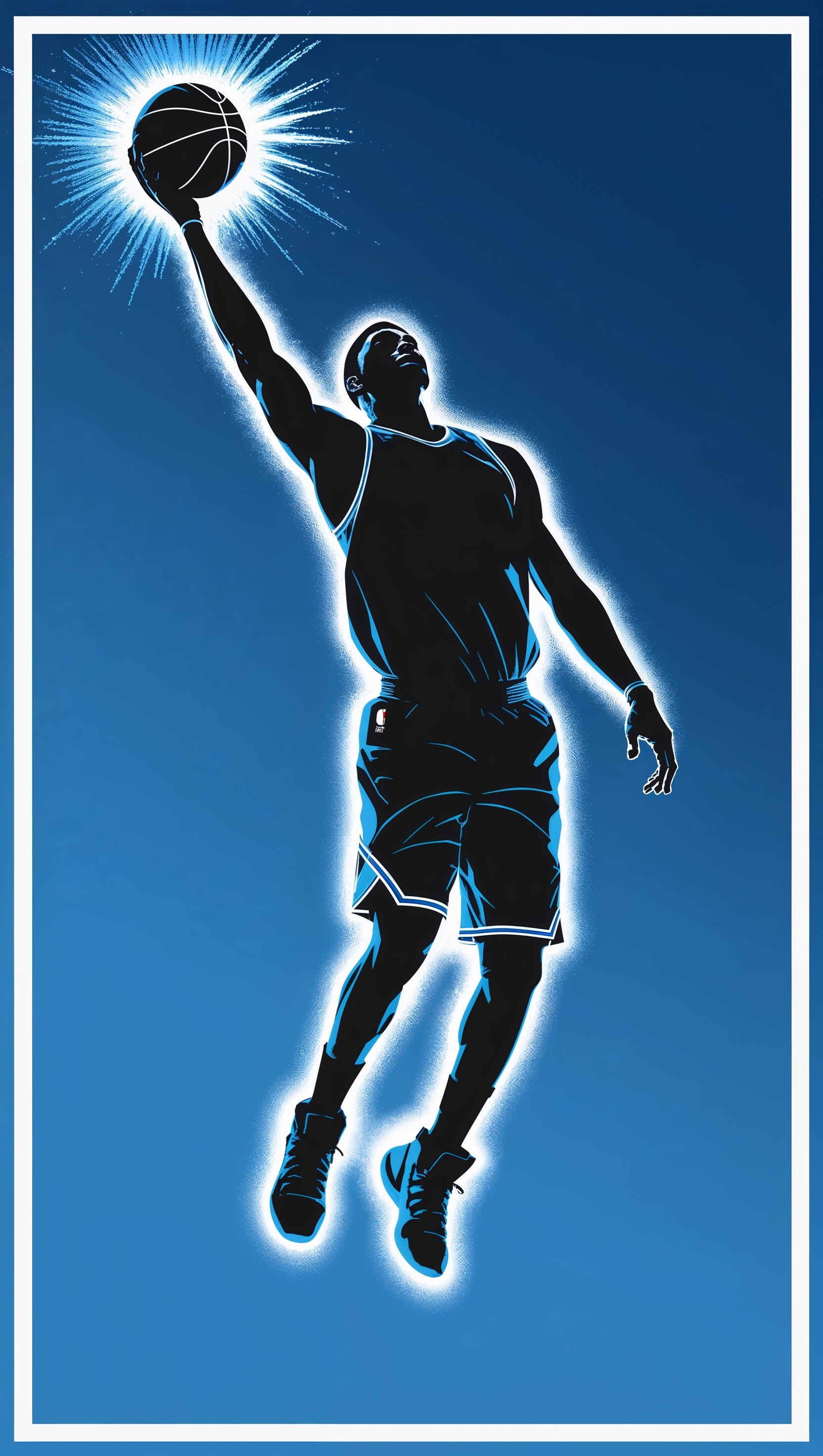 Silhouette graphic of Jayson Tatum shooting a basketball