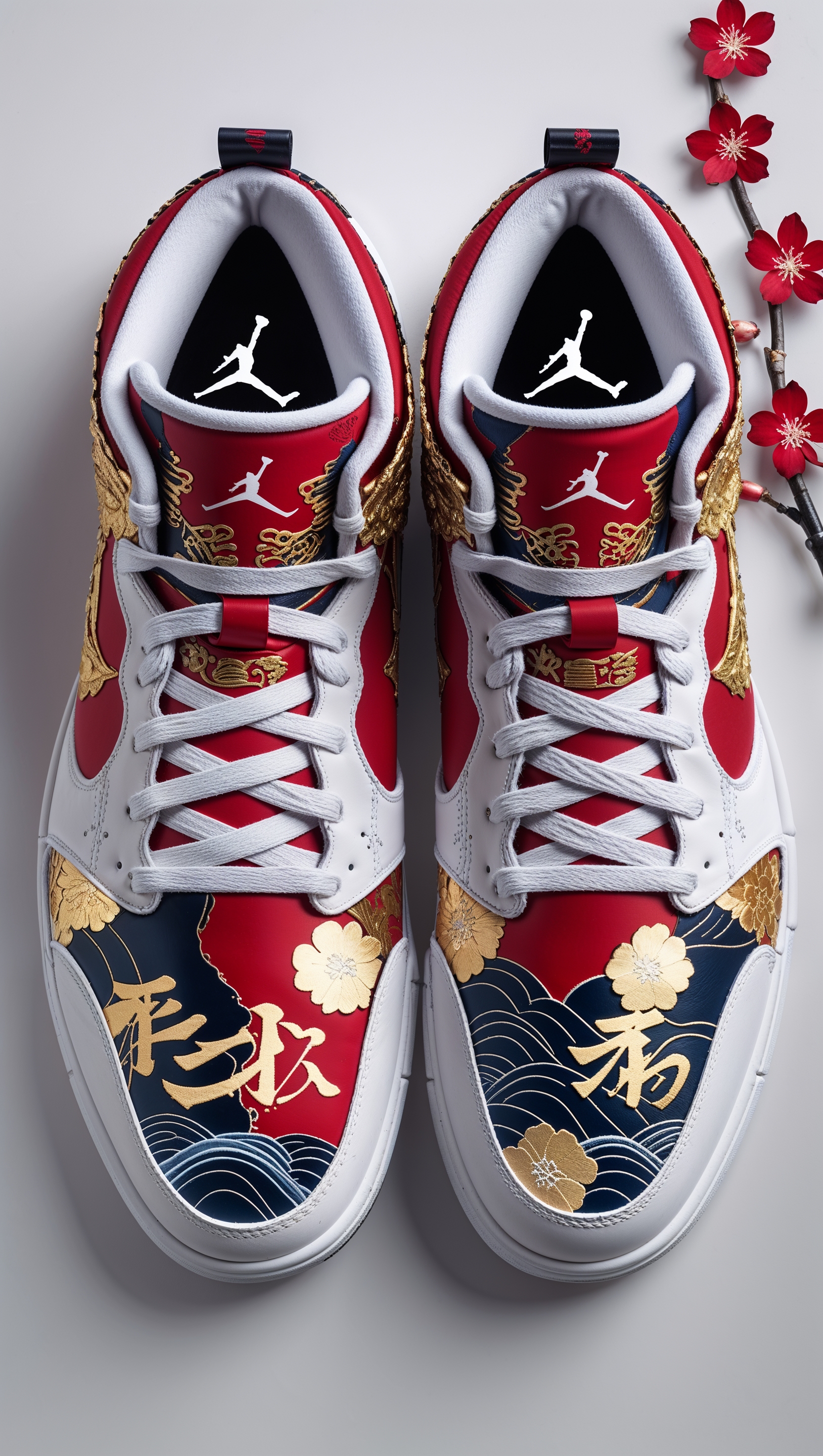 Jordan shoes with Japanese samurai-themed design