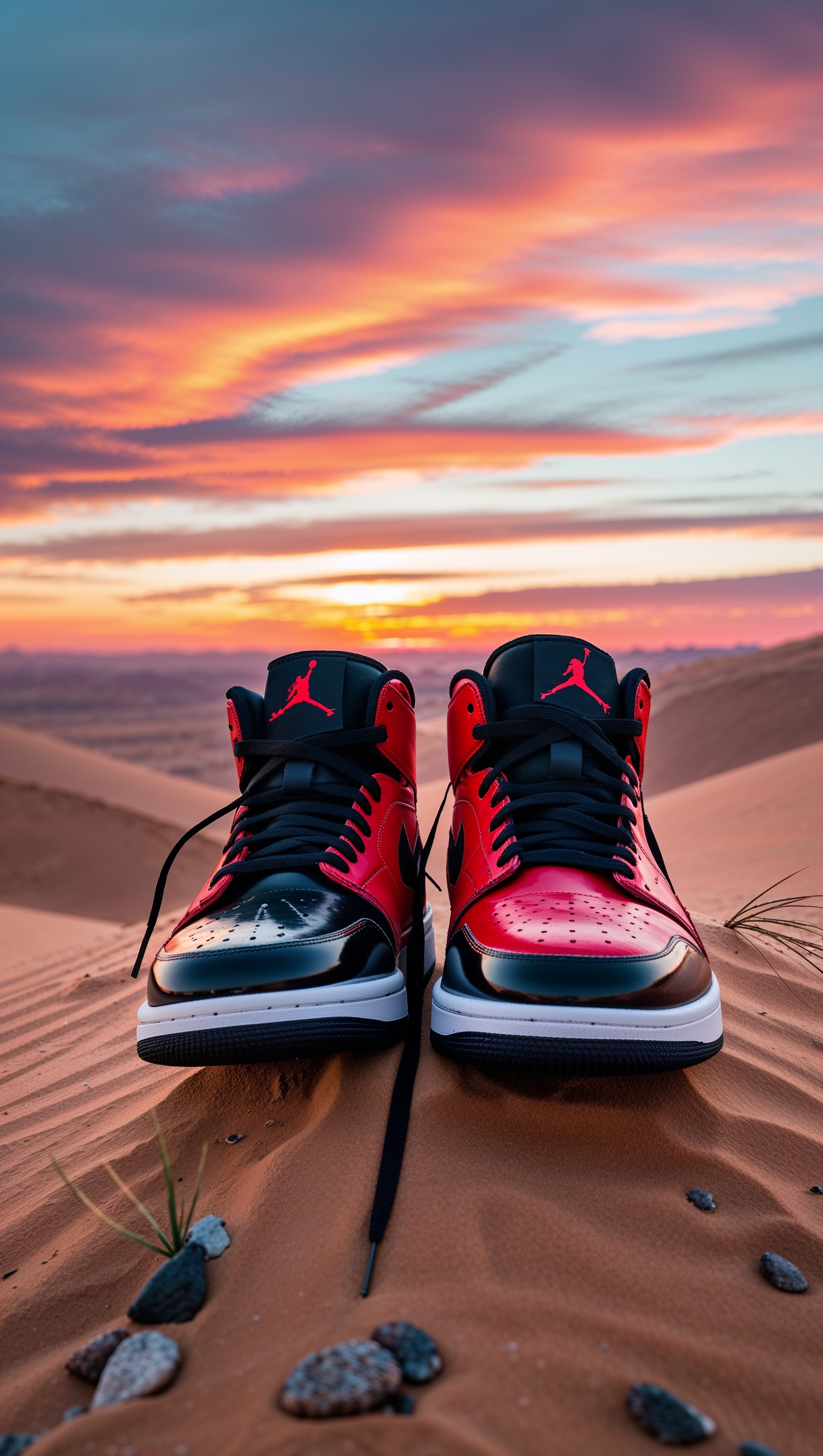 Artistic blurry effect Jordan shoes wallpaper