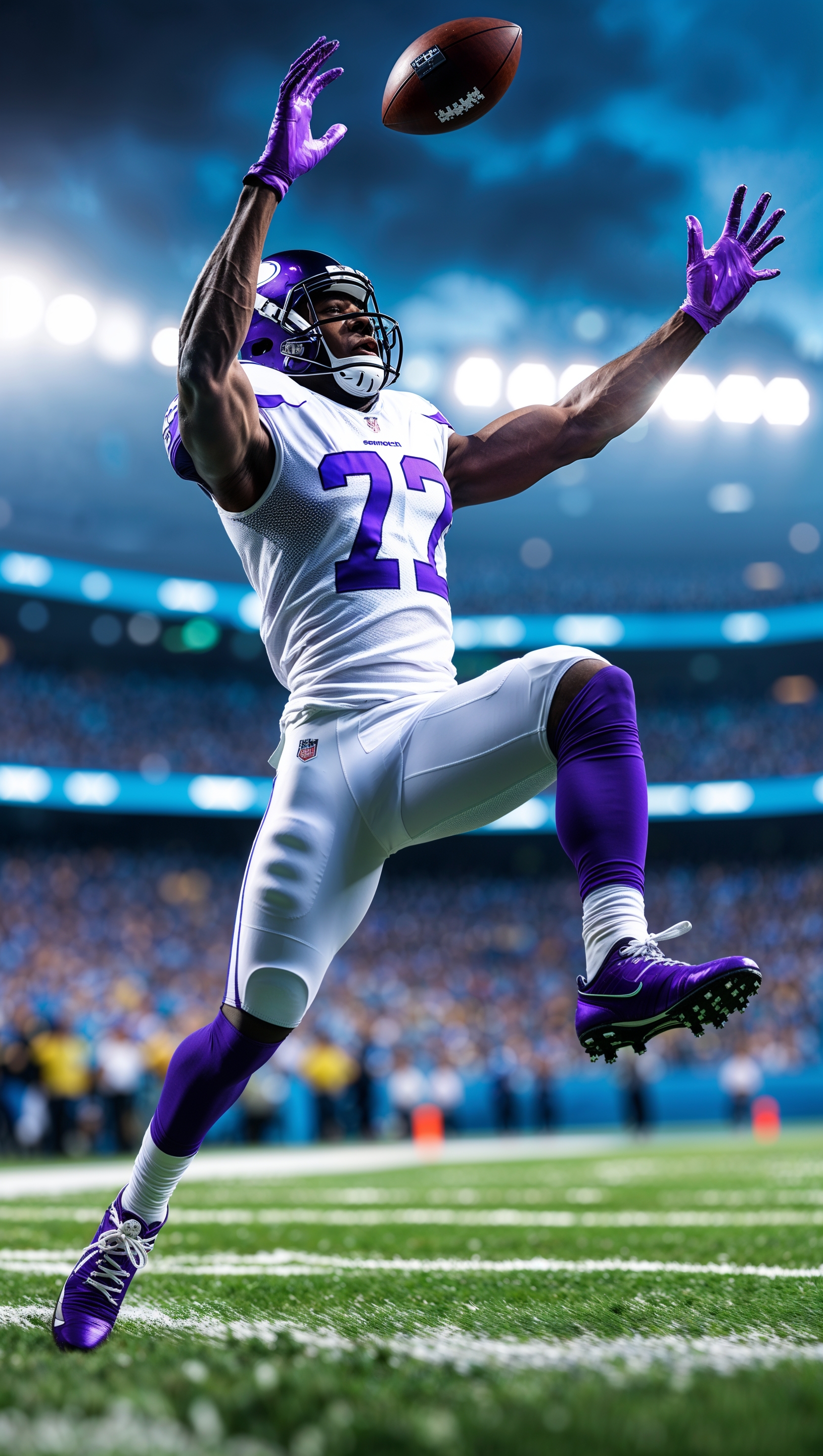 Sports photo with slow-motion frame of Justin Jefferson