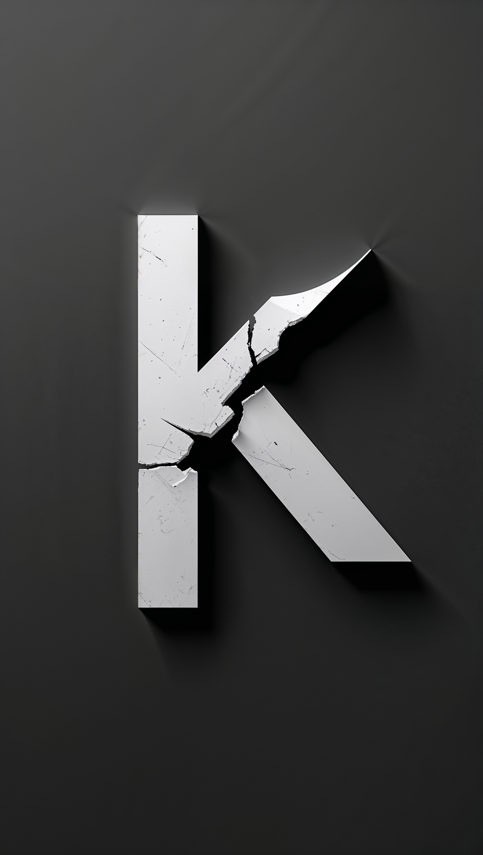 Minimalist black and white Korn logo, iPhone wallpaper