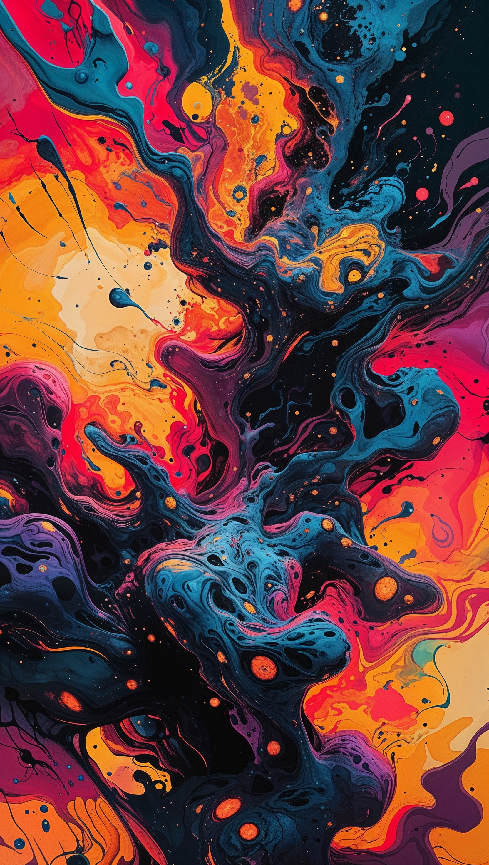 Abstract art of Korn album cover “Follow the Leader”, iPhone wallpaper