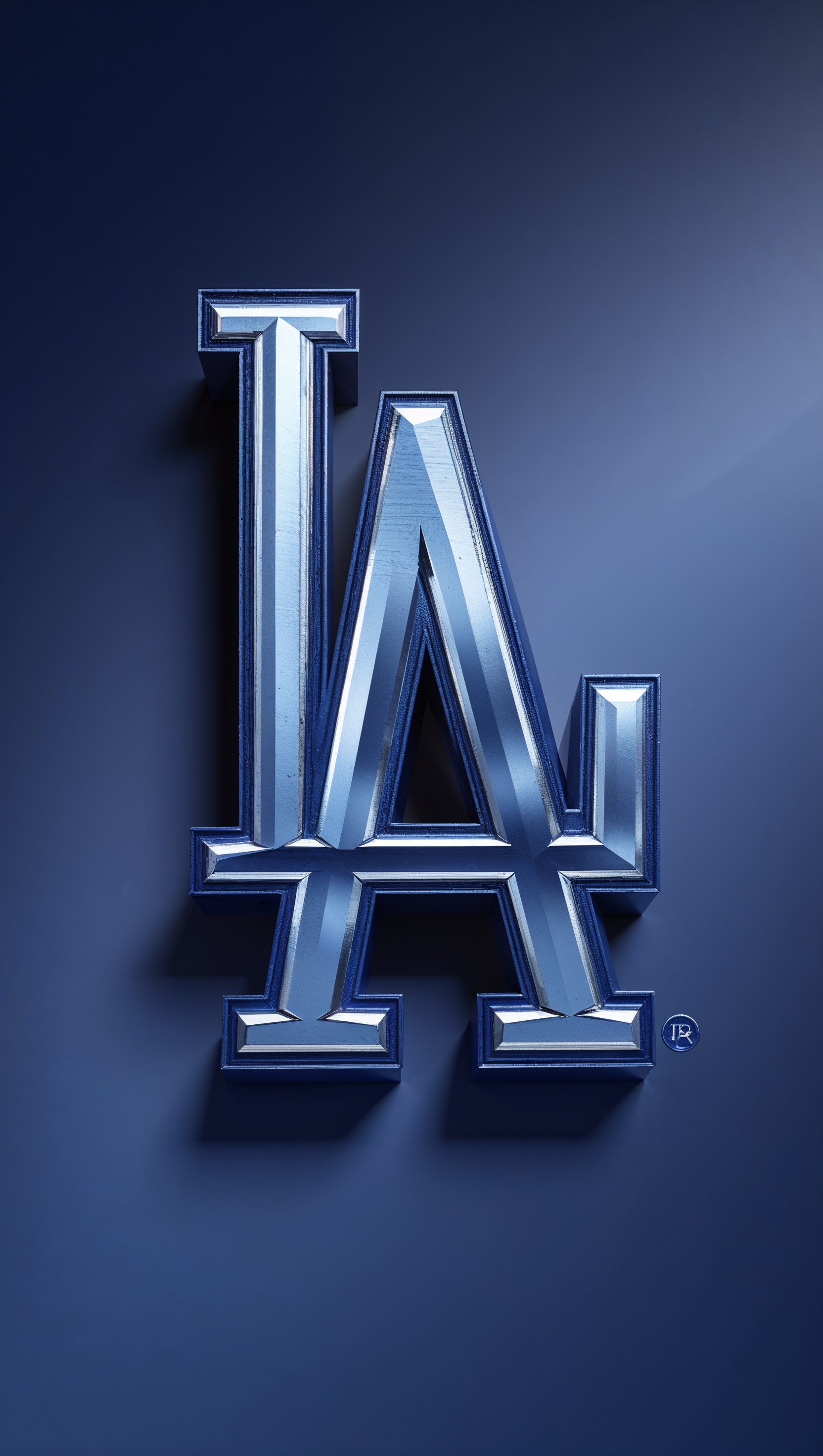 3D LA Dodgers logo with beautiful shadows