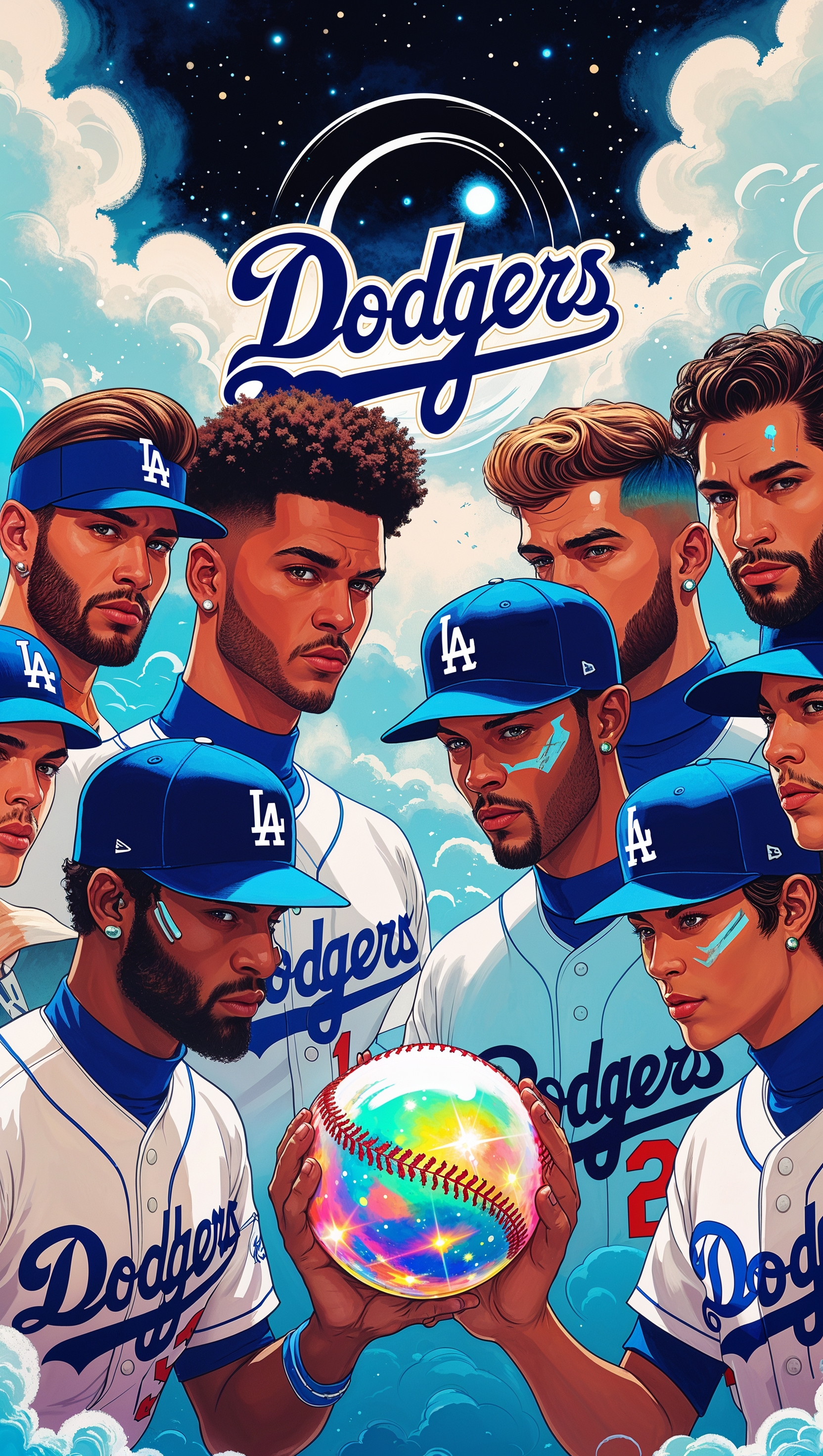 Fantasy image of LA Dodgers in a parallel universe