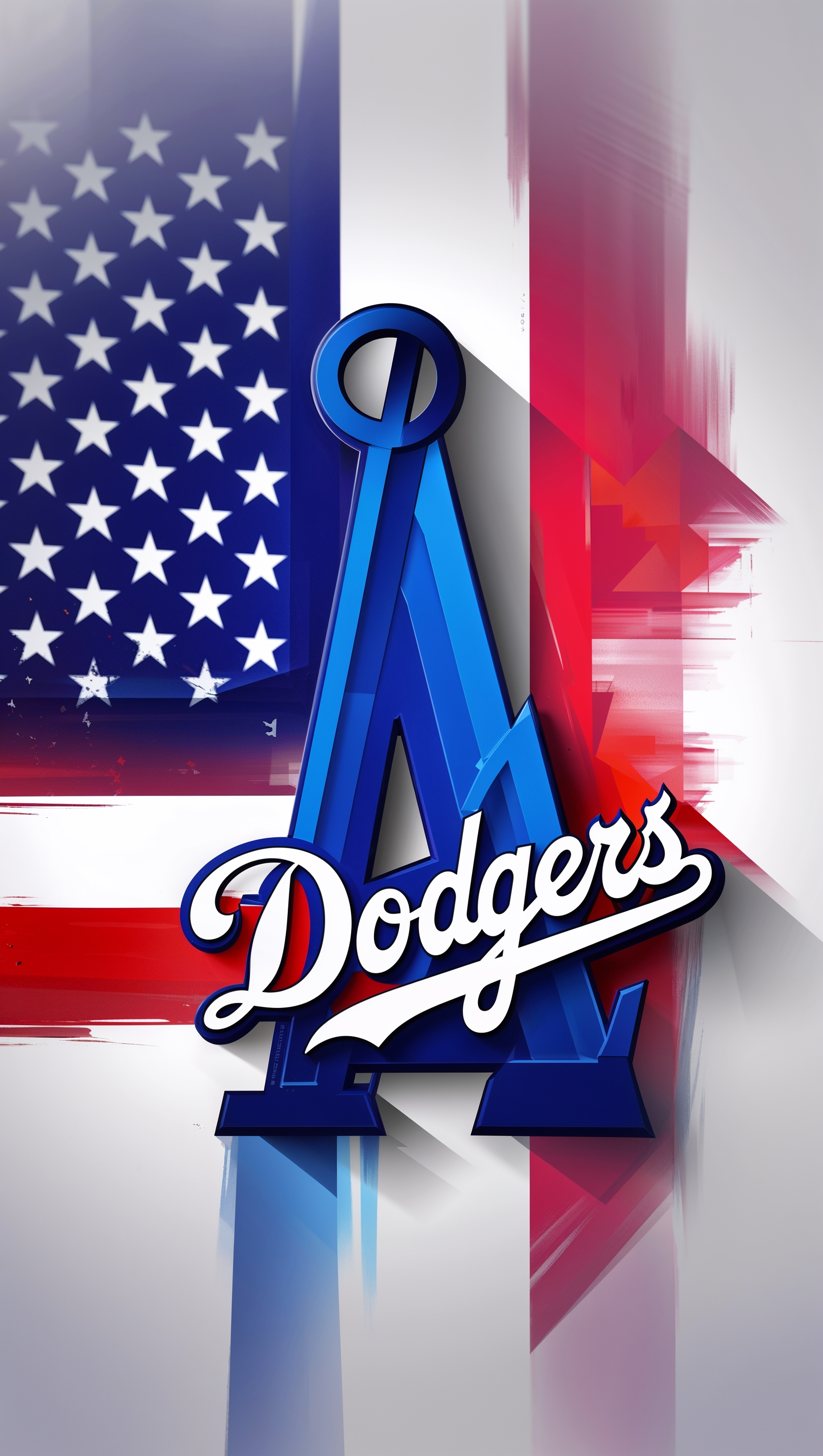 LA Dodgers stadium at night with dramatic lighting, iPhone wallpaper