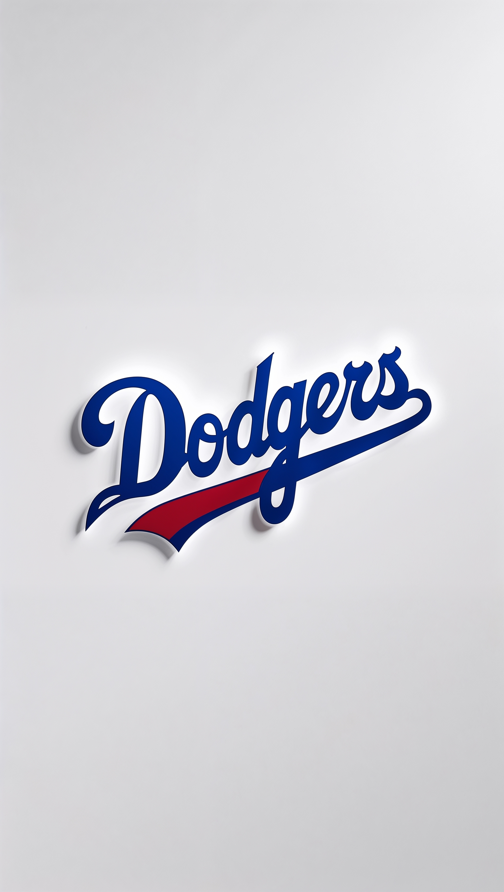 Minimalist design of LA Dodgers logo on white background