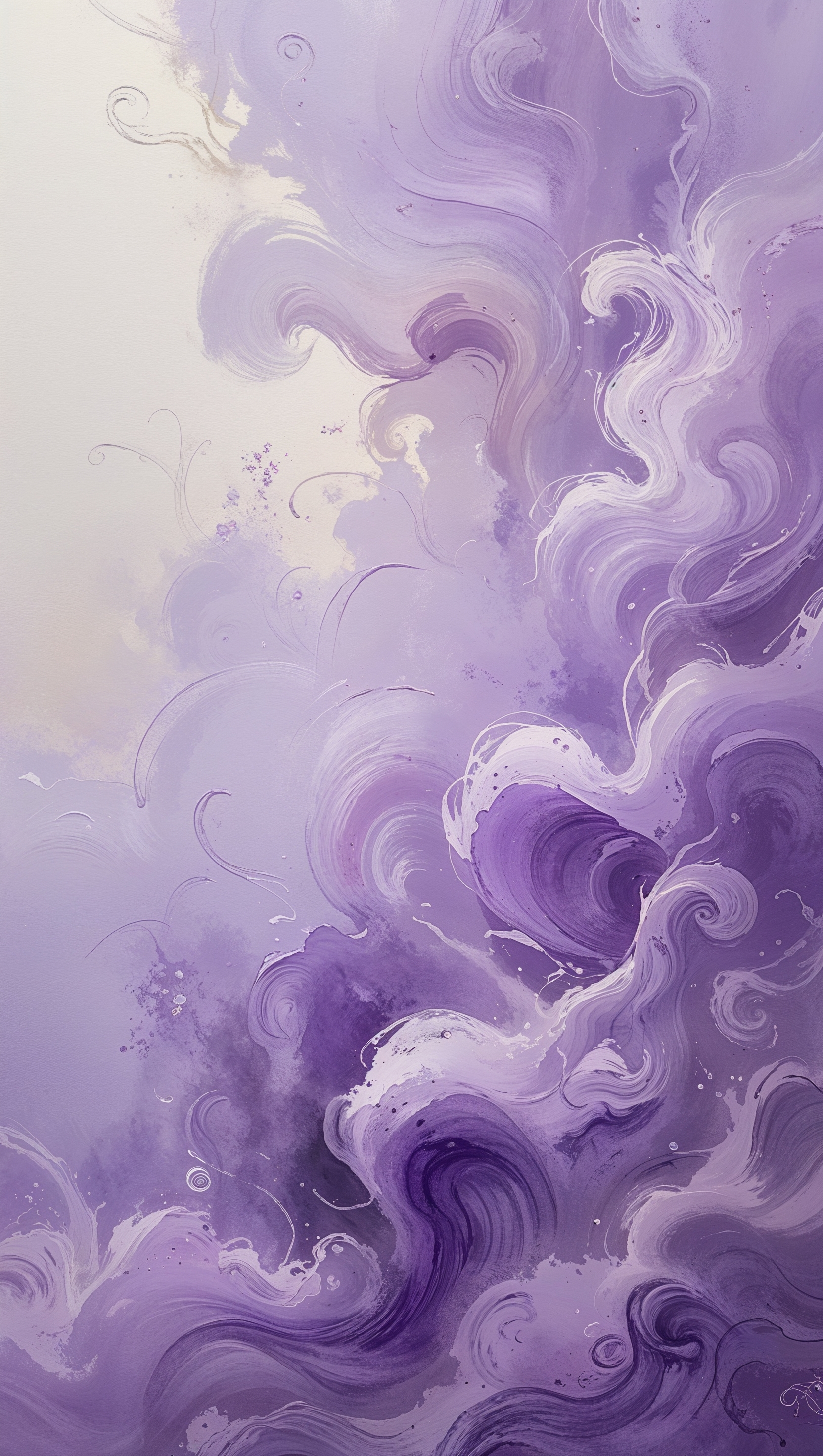 digital painting style lavender wallpaper