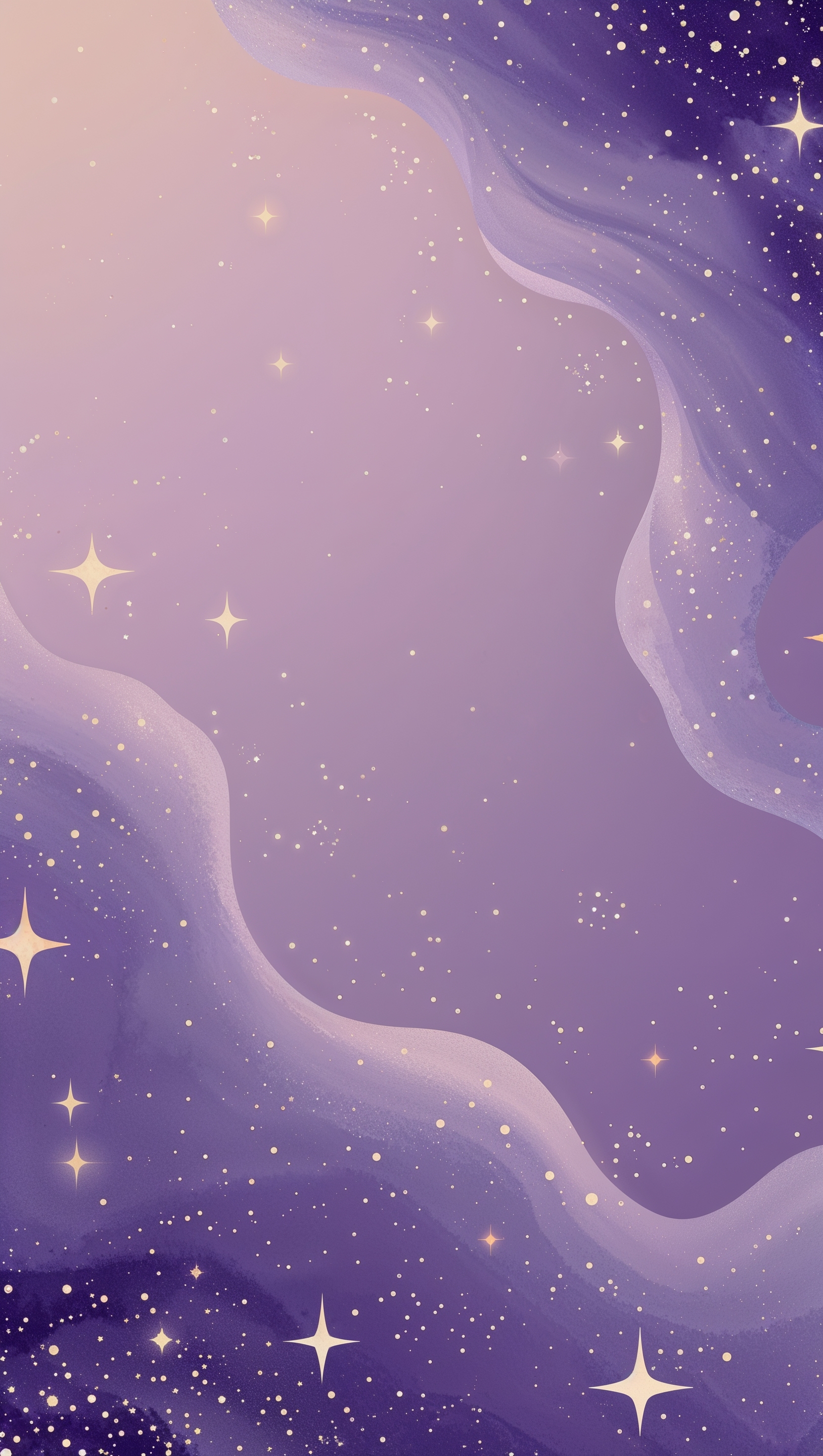 iPhone wallpaper with lavender and night stars