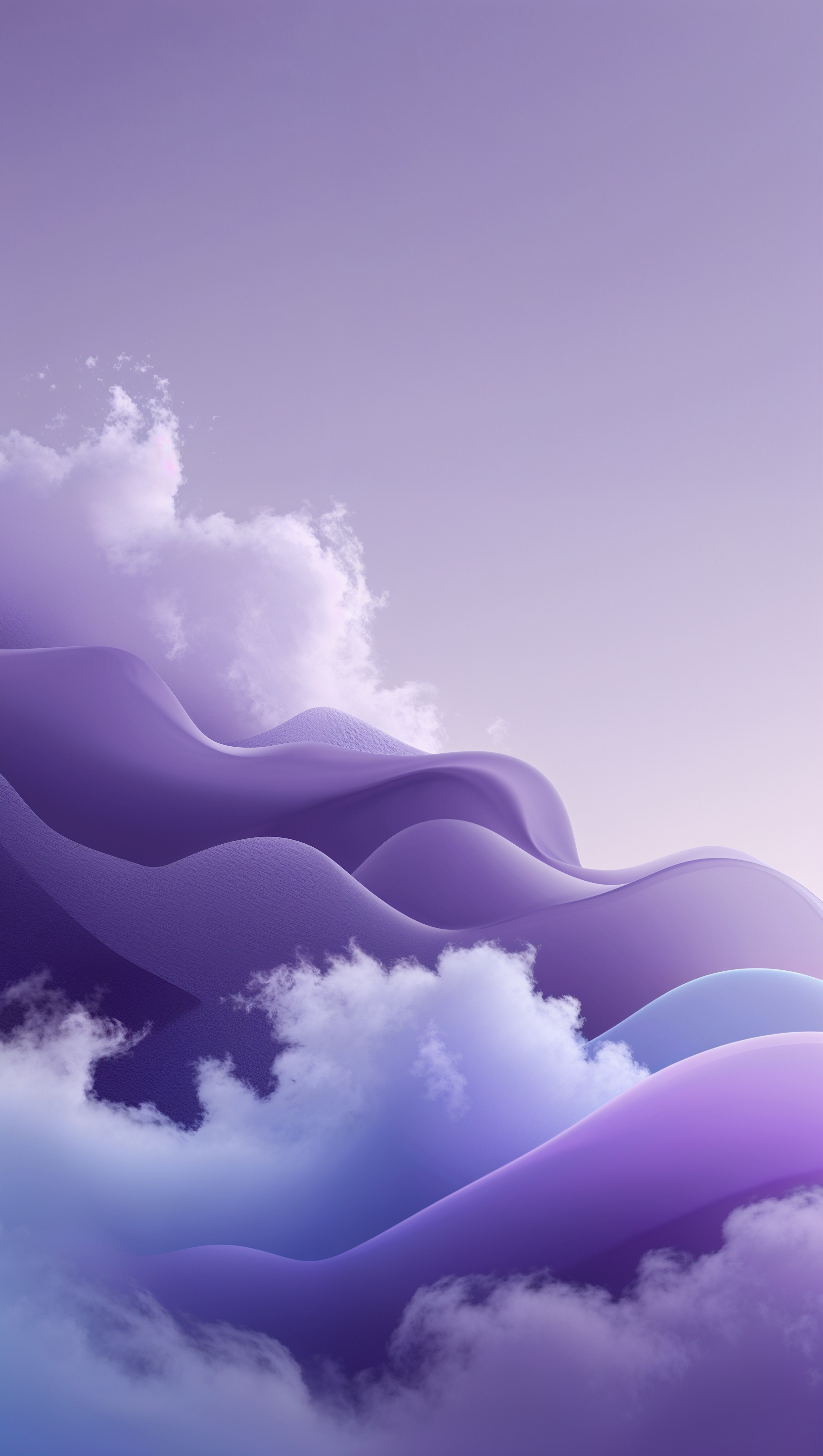 iPhone wallpaper with cool lavender and blue tones