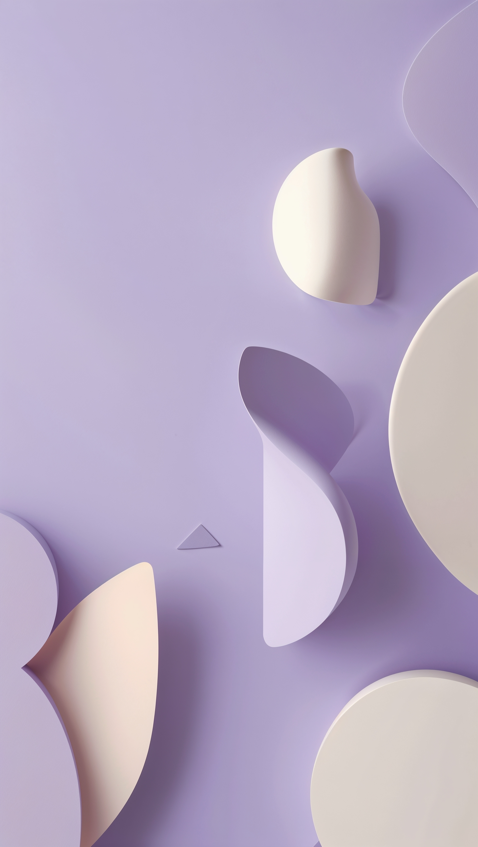 iPhone wallpaper with lavender and soft geometric shapes