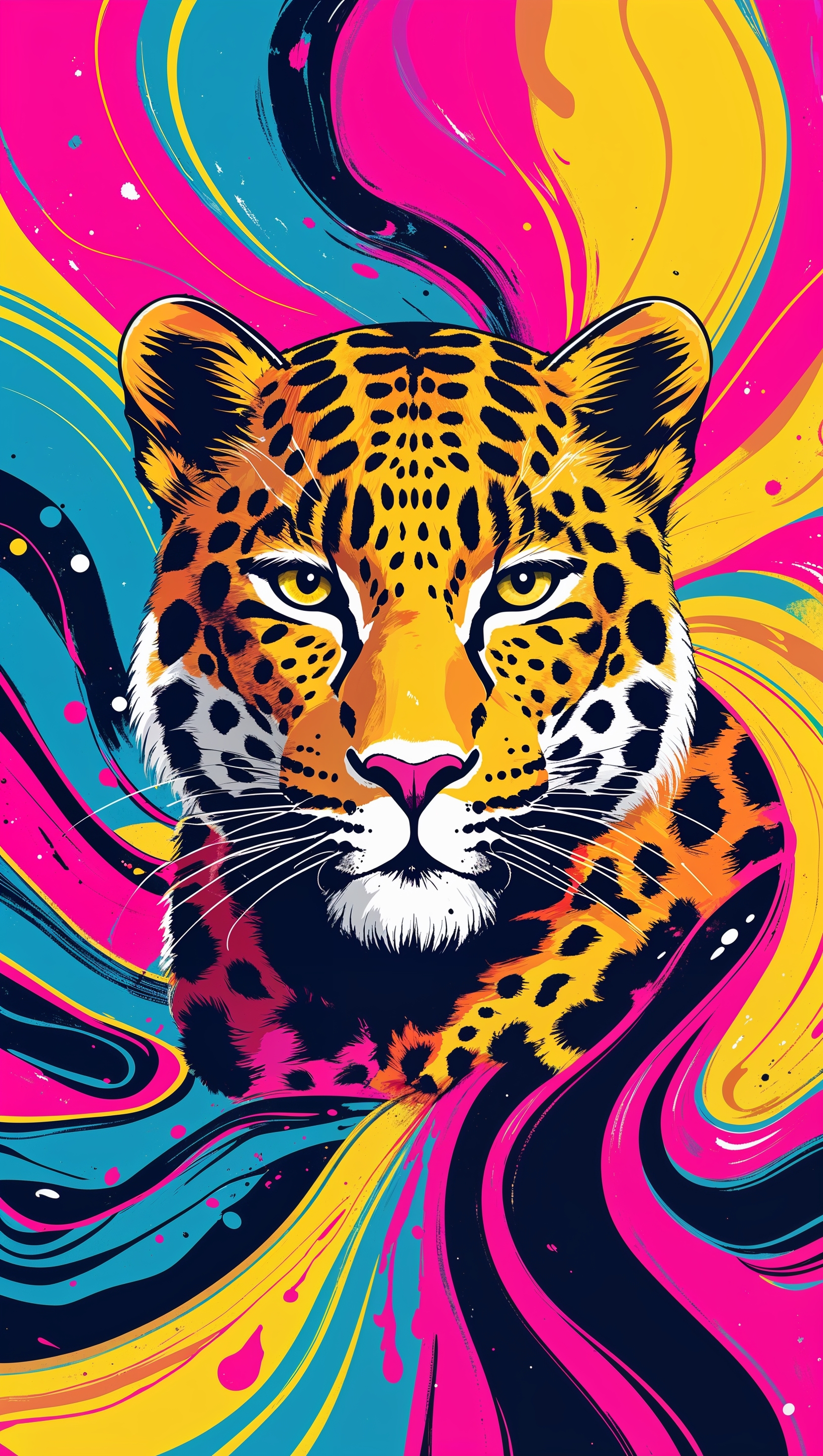 Abstract colorful background leopard iPhone wallpaper