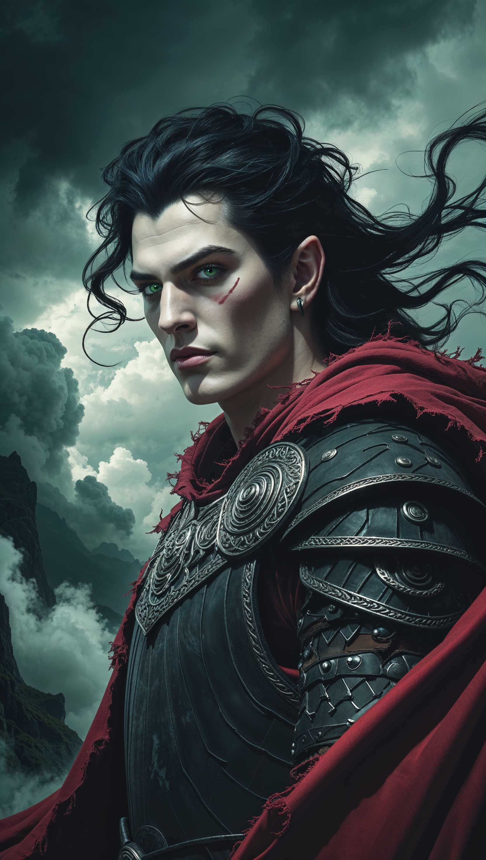 Digital art of Loki in cinematic style