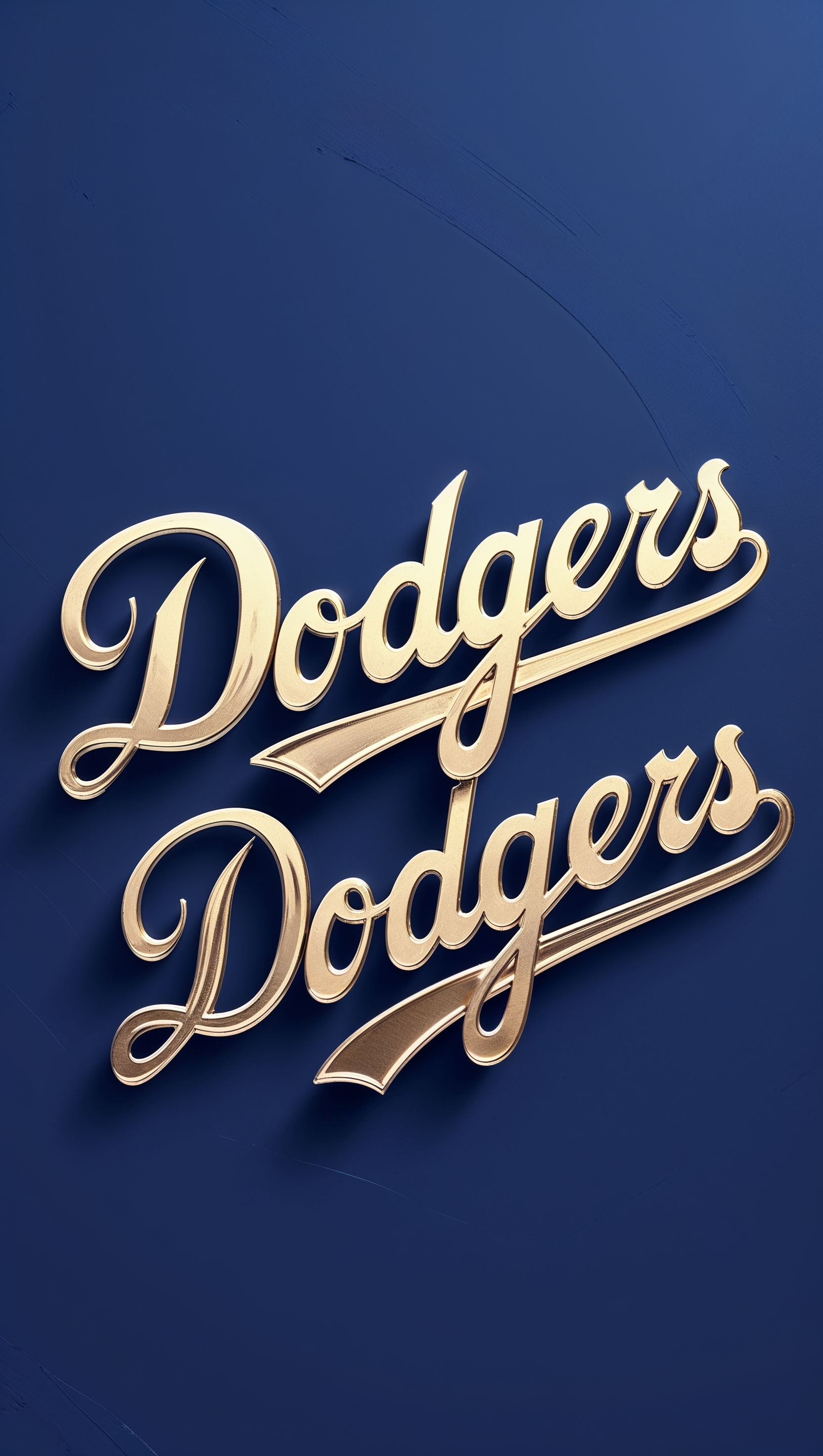 iPhone wallpaper with “Dodgers” calligraphy design