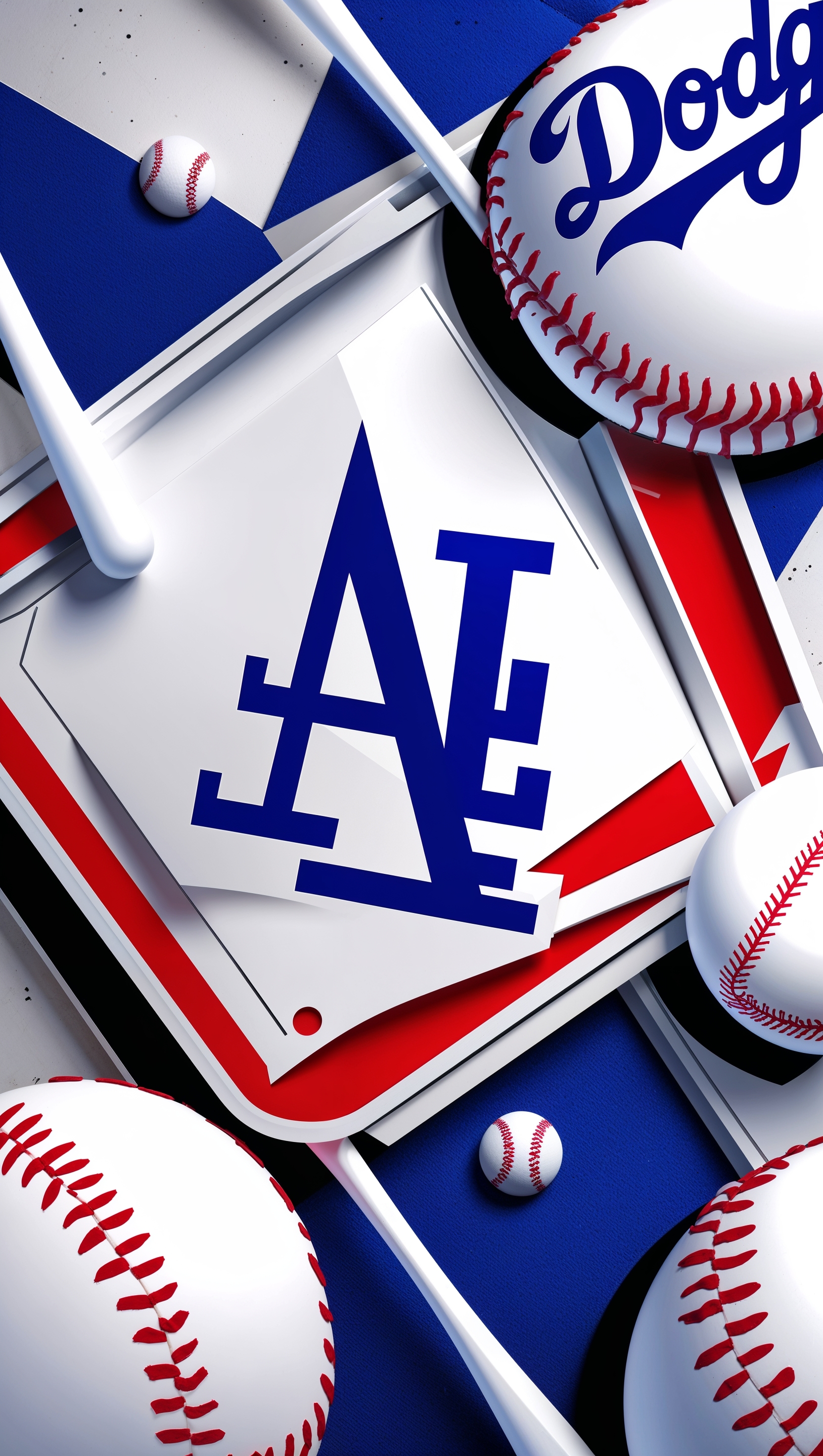 iPhone wallpaper with baseball symbols and Dodgers team