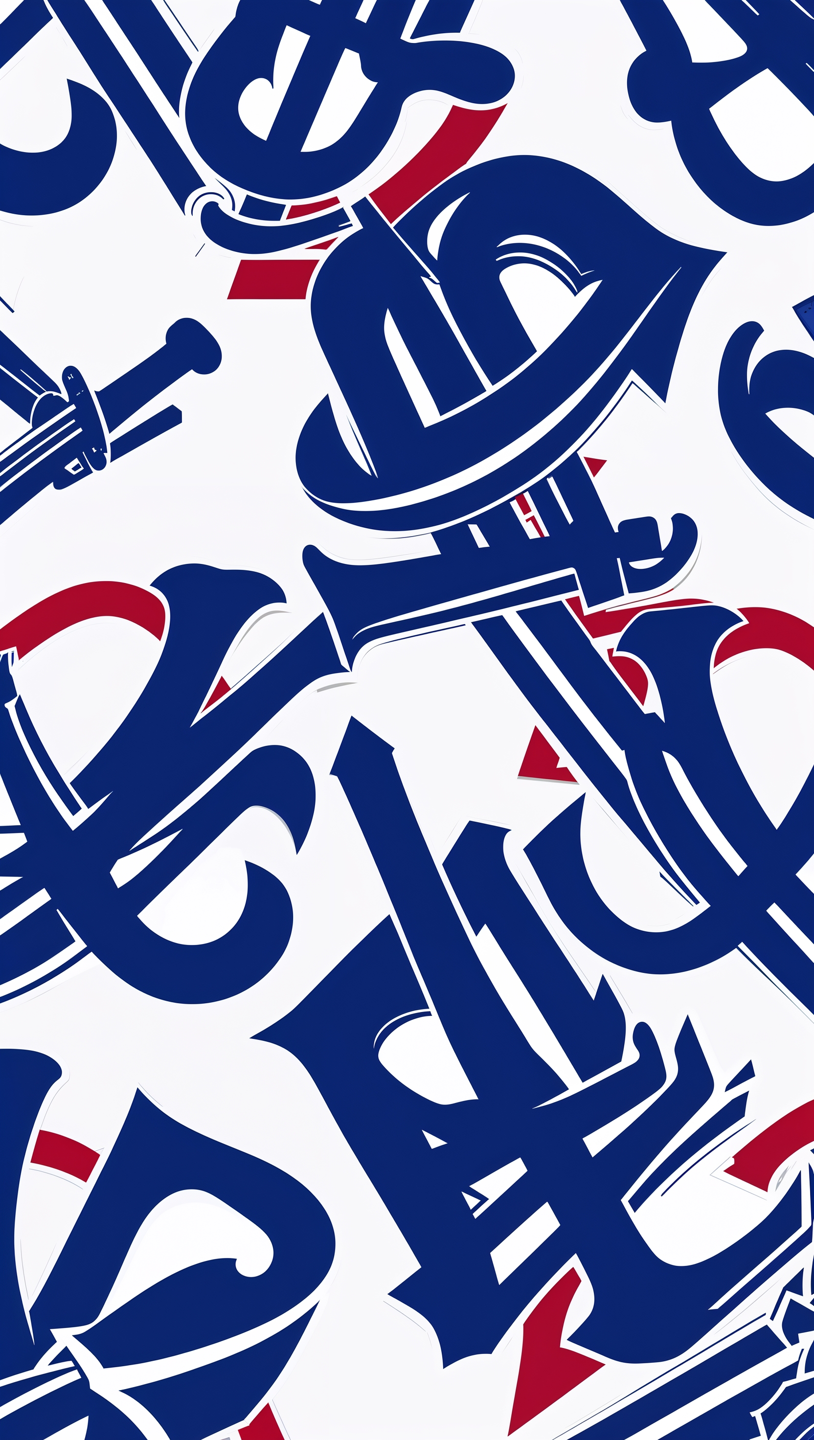 iPhone wallpaper with repeated Dodgers logo pattern